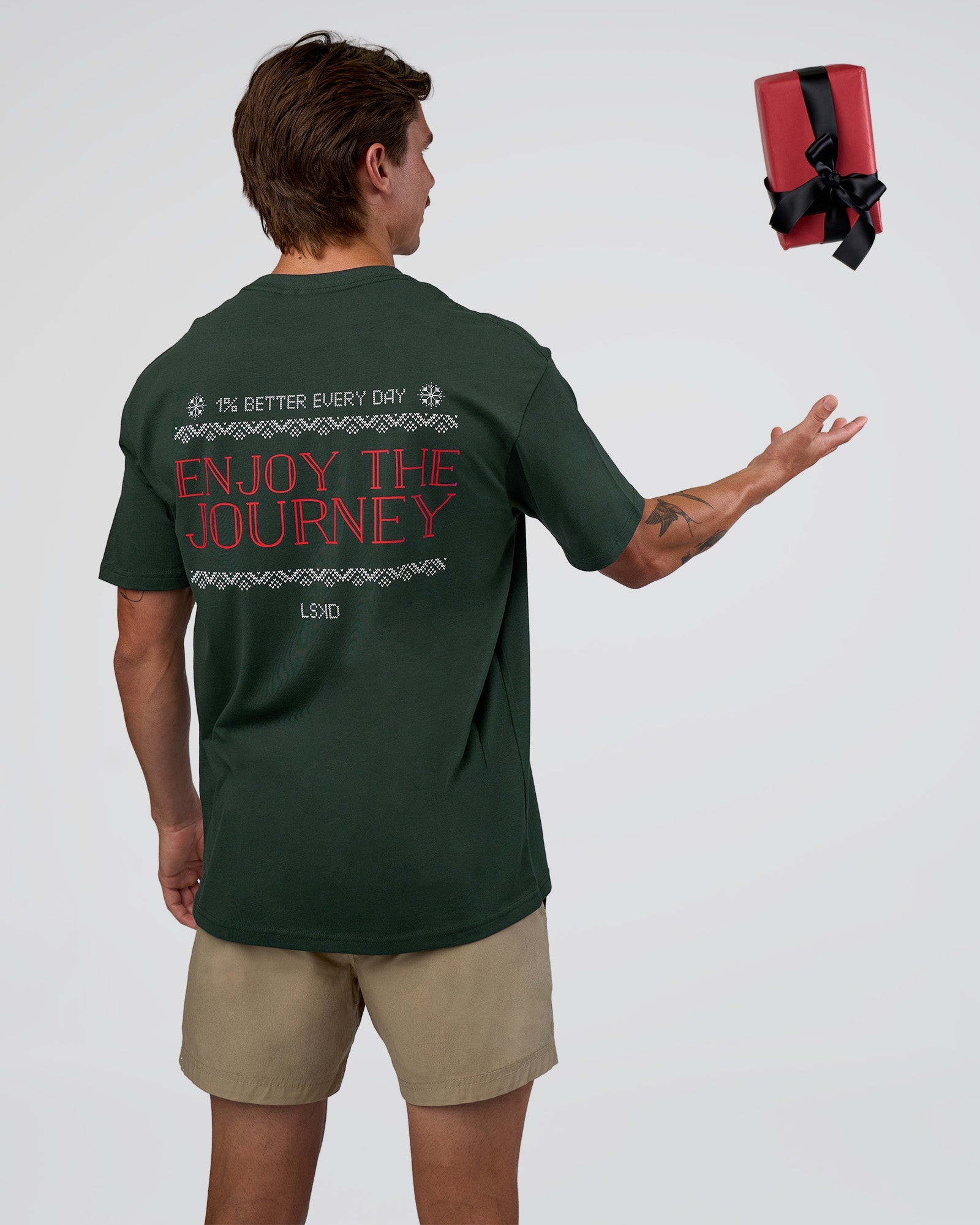 Merry Journey FLXCotton Oversized Tee - Vital Green-White