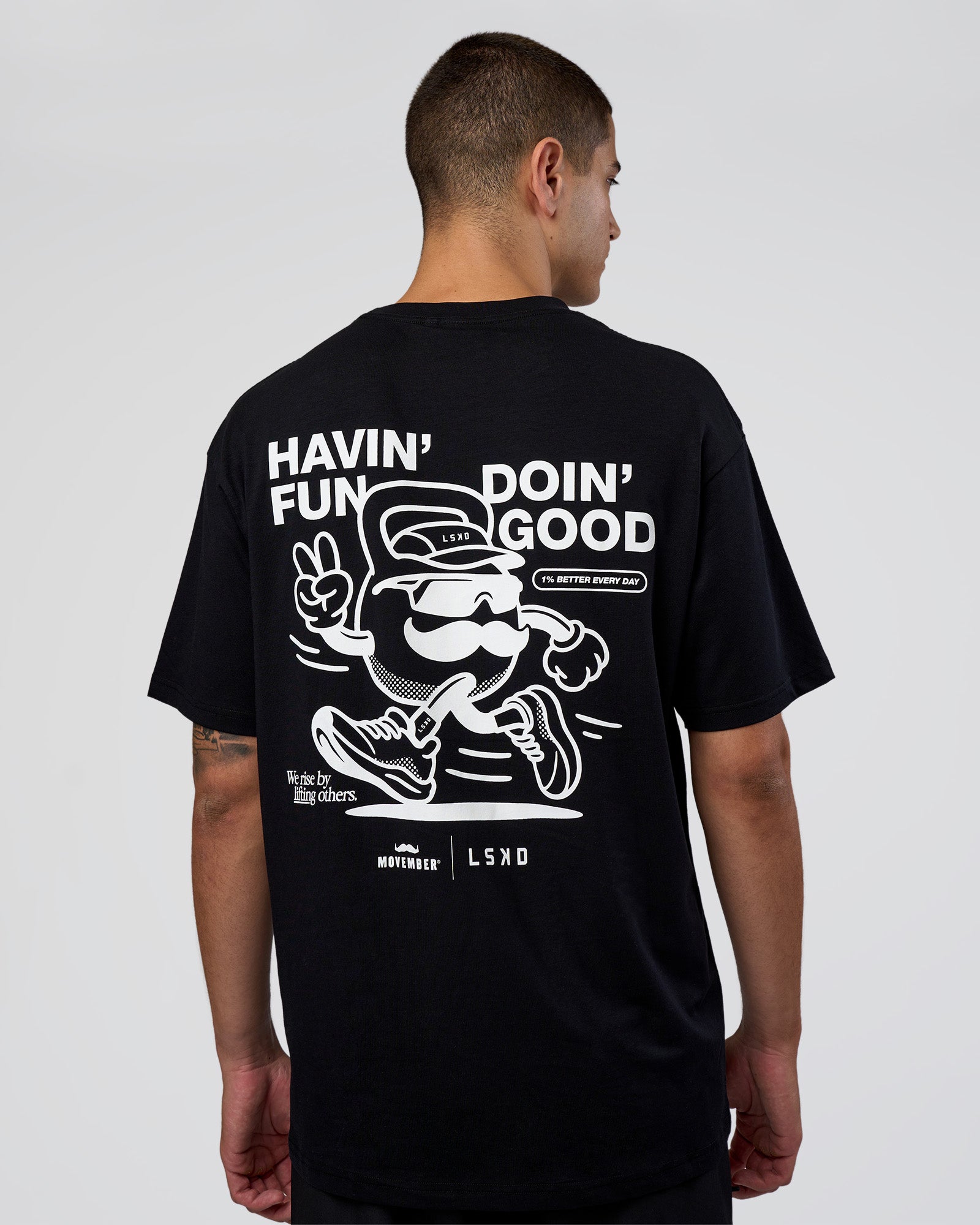 Movember 2025 FLXCotton Oversize Tee - Black
