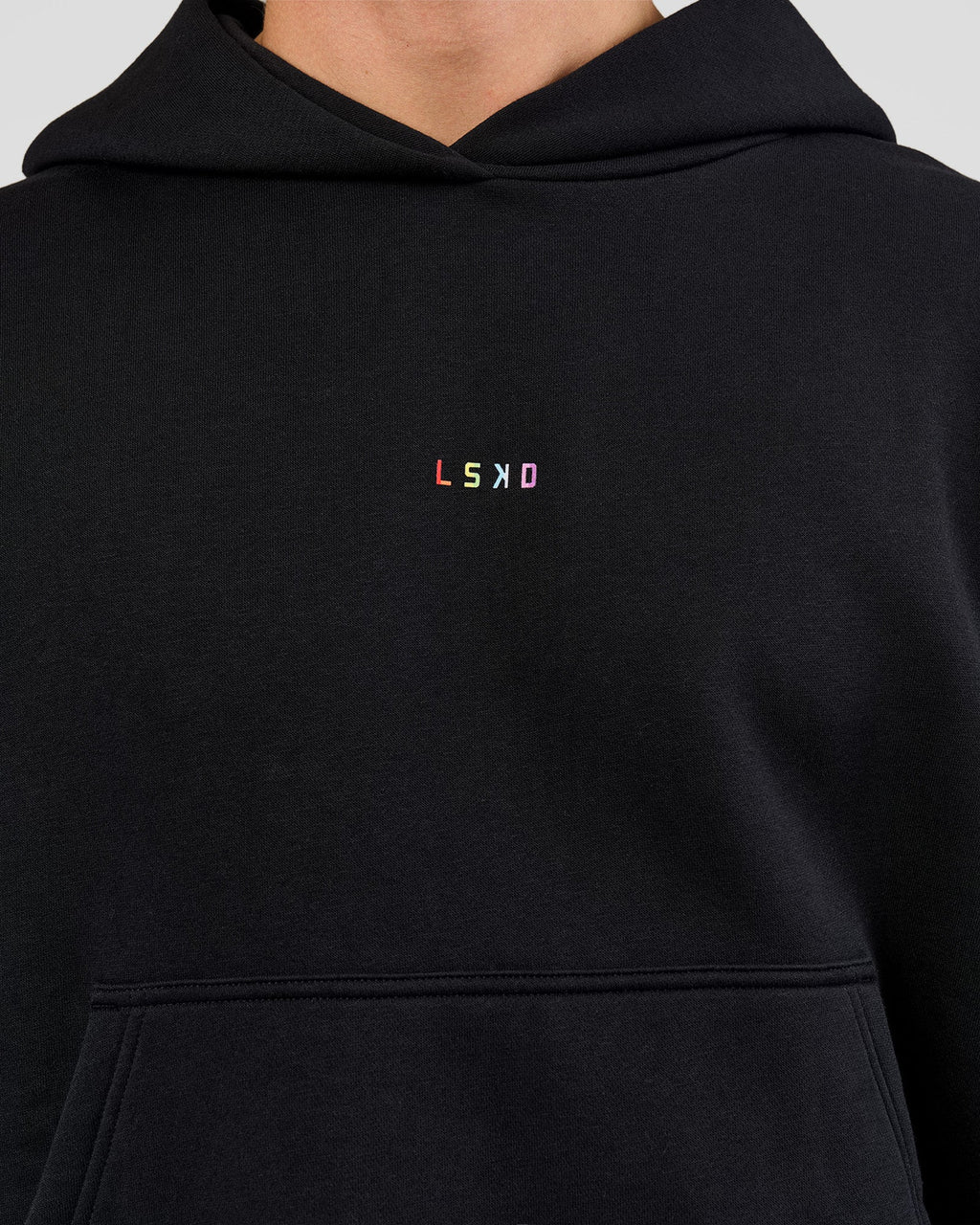 Pride Sticker Boxy Hoodie - Black
