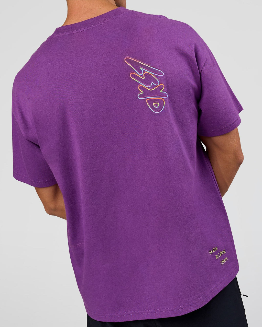 Pride Sticker Boxy Tee - Fresh Purple