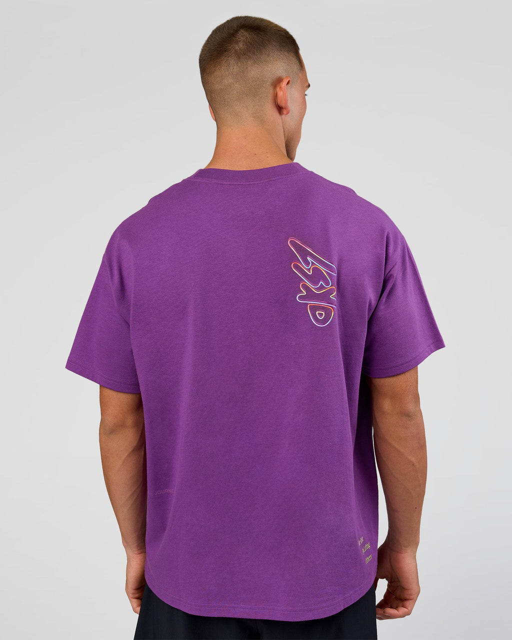 Pride Sticker Boxy Tee - Fresh Purple