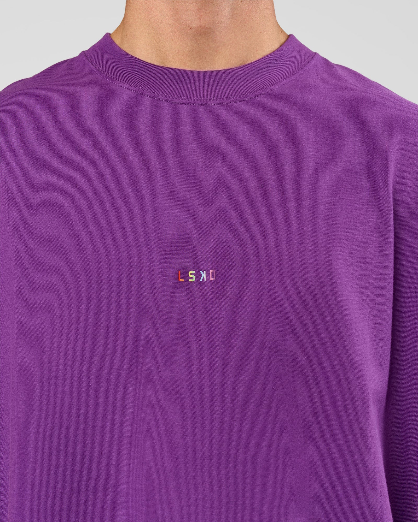 Pride Sticker Boxy Tee - Fresh Purple