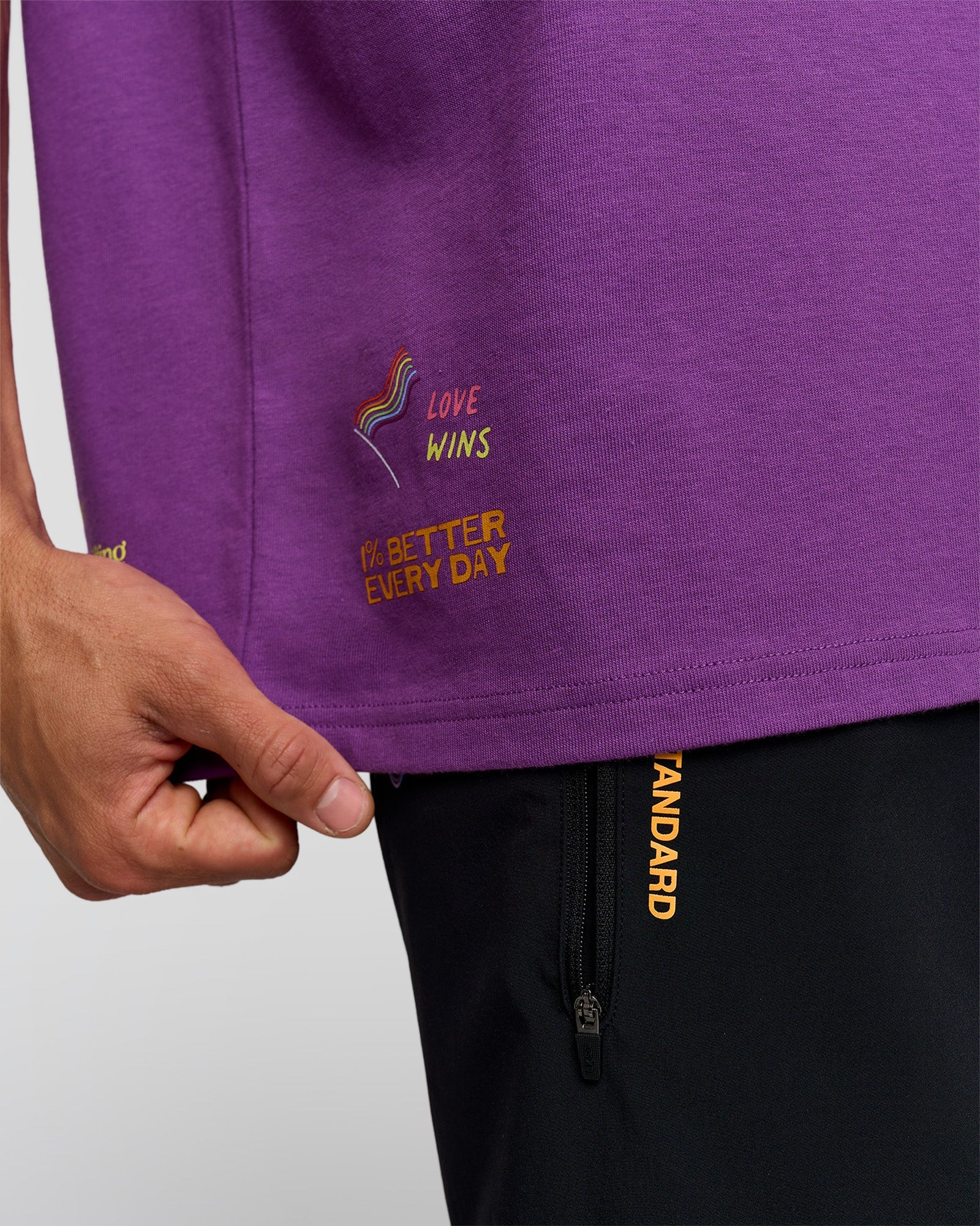 Pride Sticker Boxy Tee - Fresh Purple
