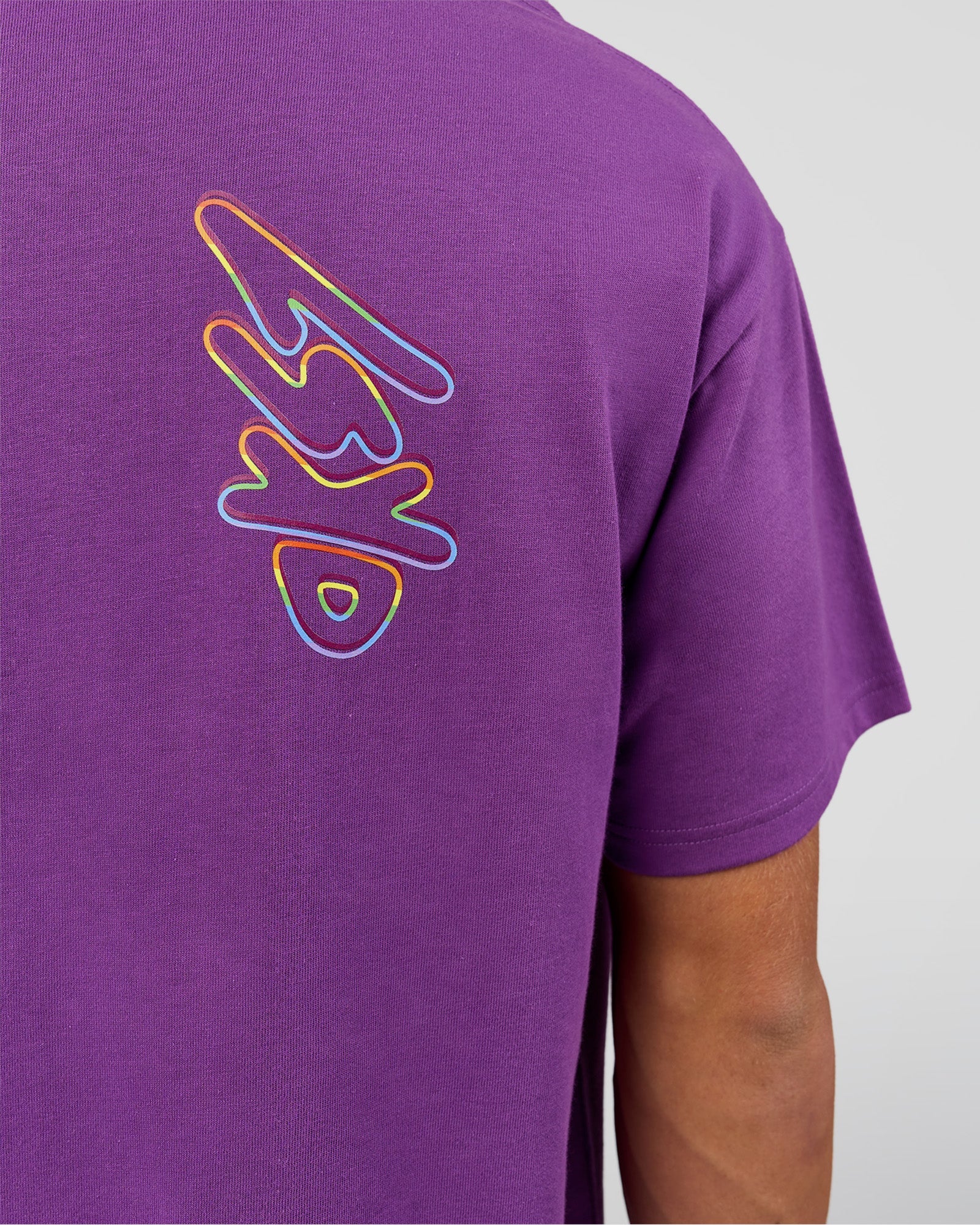 Pride Sticker Boxy Tee - Fresh Purple