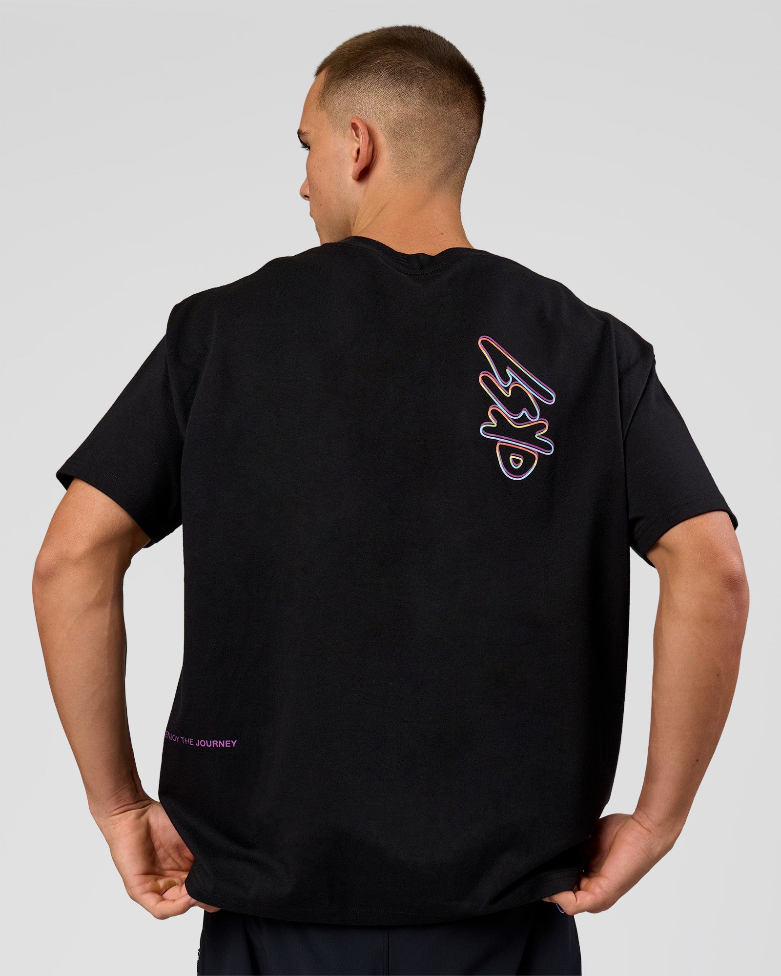 Pride Sticker Boxy Tee - Black