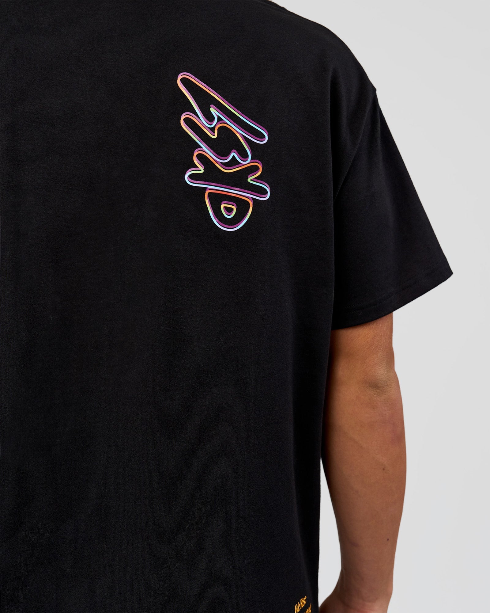 Pride Sticker Boxy Tee - Black