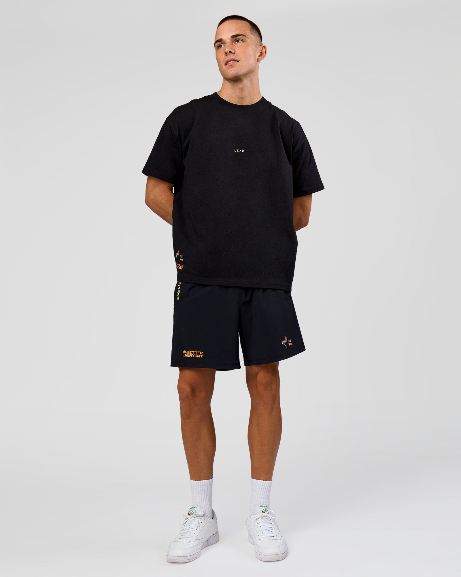 Pride Sticker Boxy Tee - Black