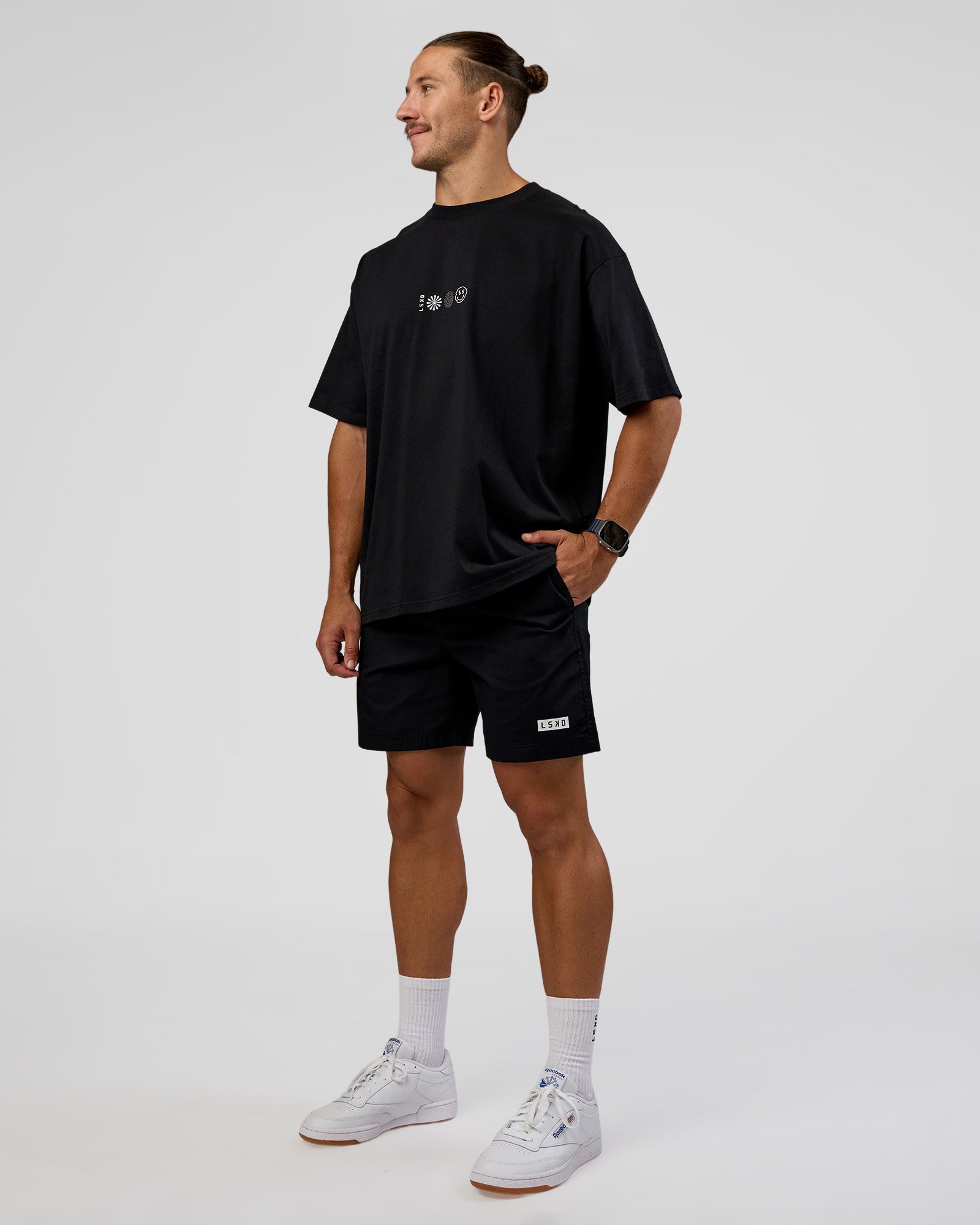 Trust The Process Heavyweight Unisex Oversized Tee - Black-White