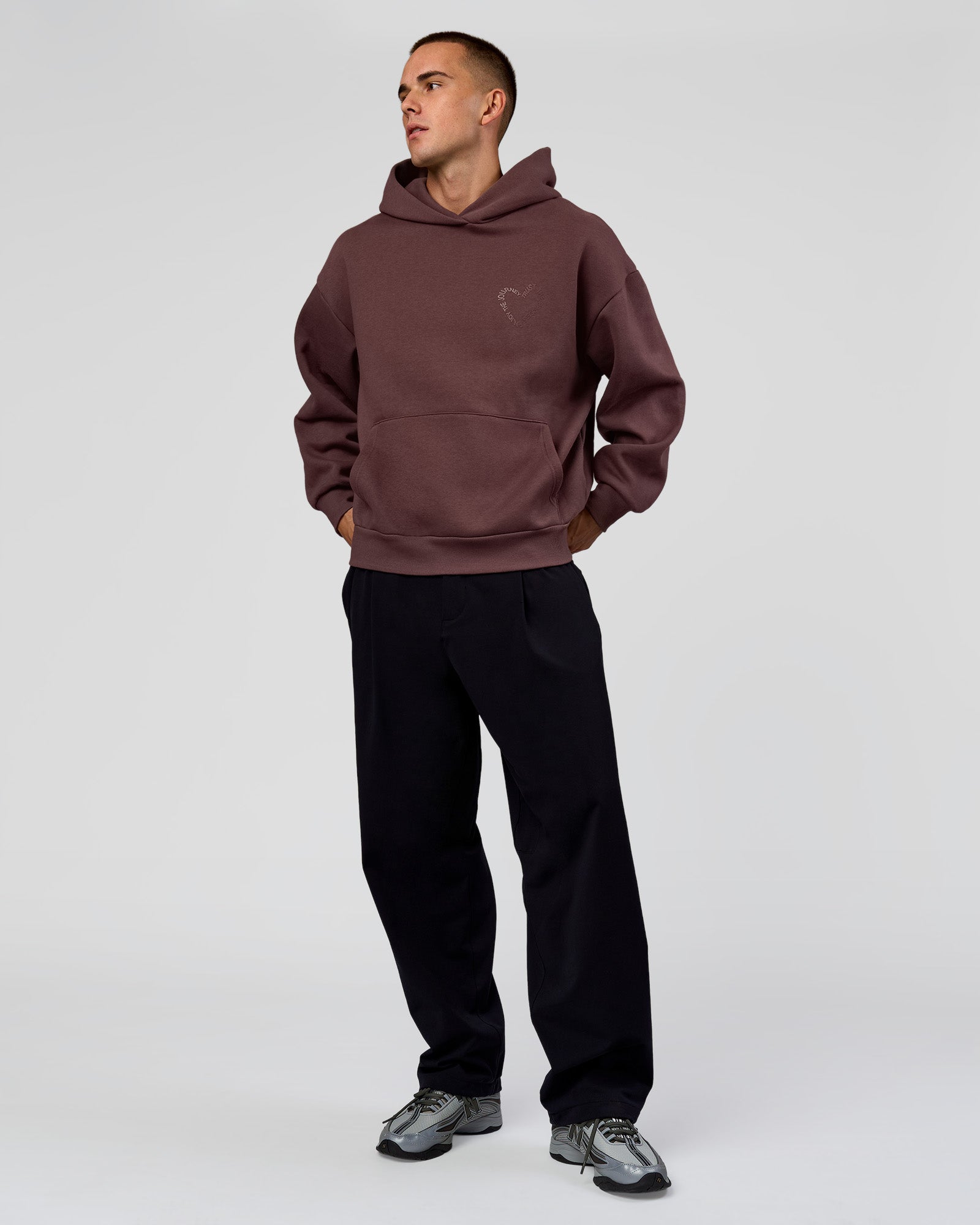 Unisex Love The Process Oversize Hoodie - Cocoa Powder-Hot Chocolate