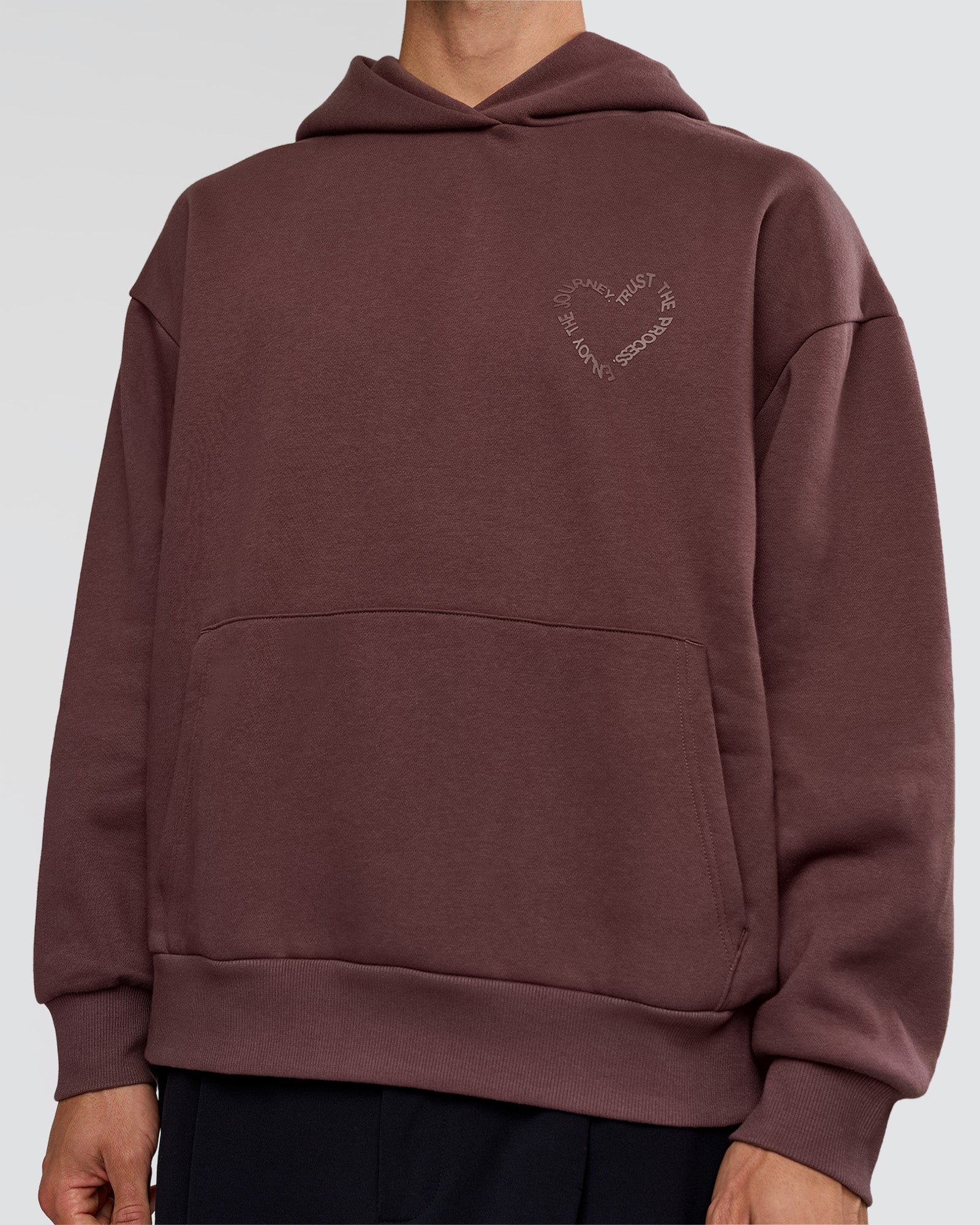 Unisex Love The Process Oversize Hoodie - Cocoa Powder-Hot Chocolate