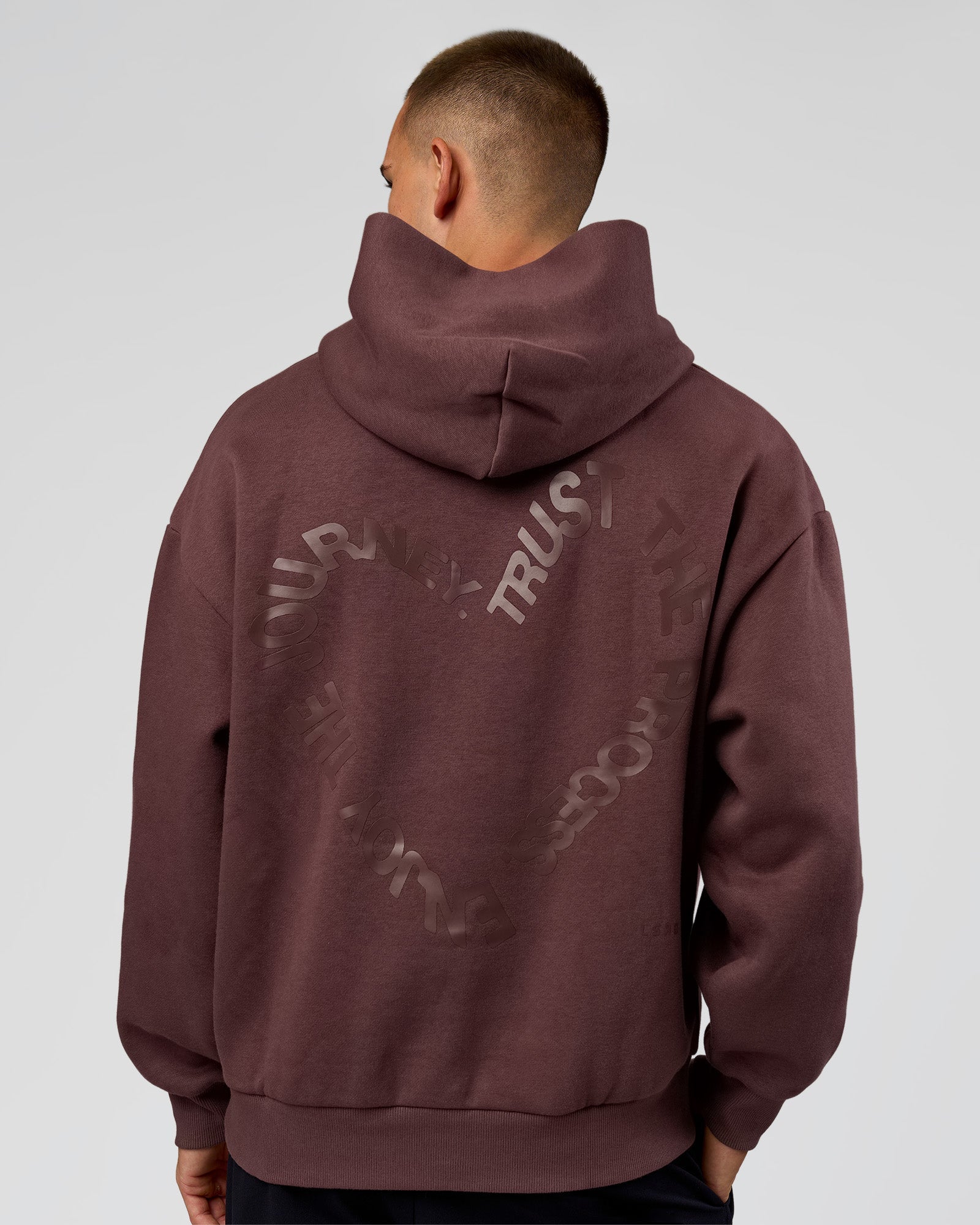 Unisex Love The Process Oversize Hoodie - Cocoa Powder-Hot Chocolate