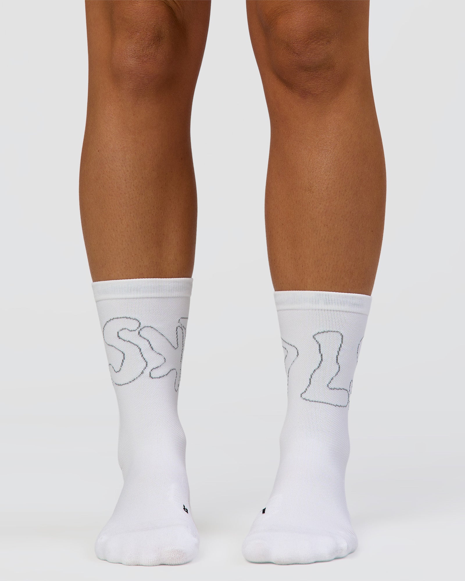Motion Performance Crew Socks - White-Reflective