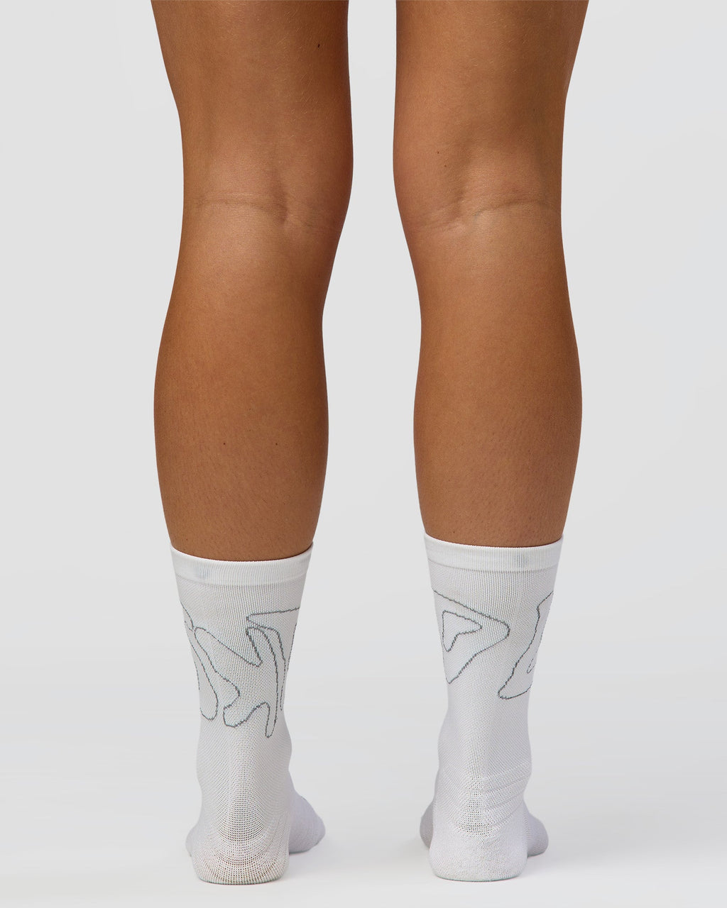 Motion Performance Crew Socks - White-Reflective