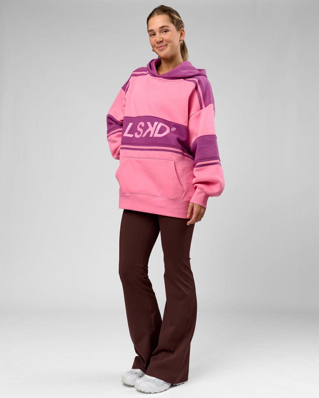A-Team Oversized Hoodie - Candy Pink-Boysenberry