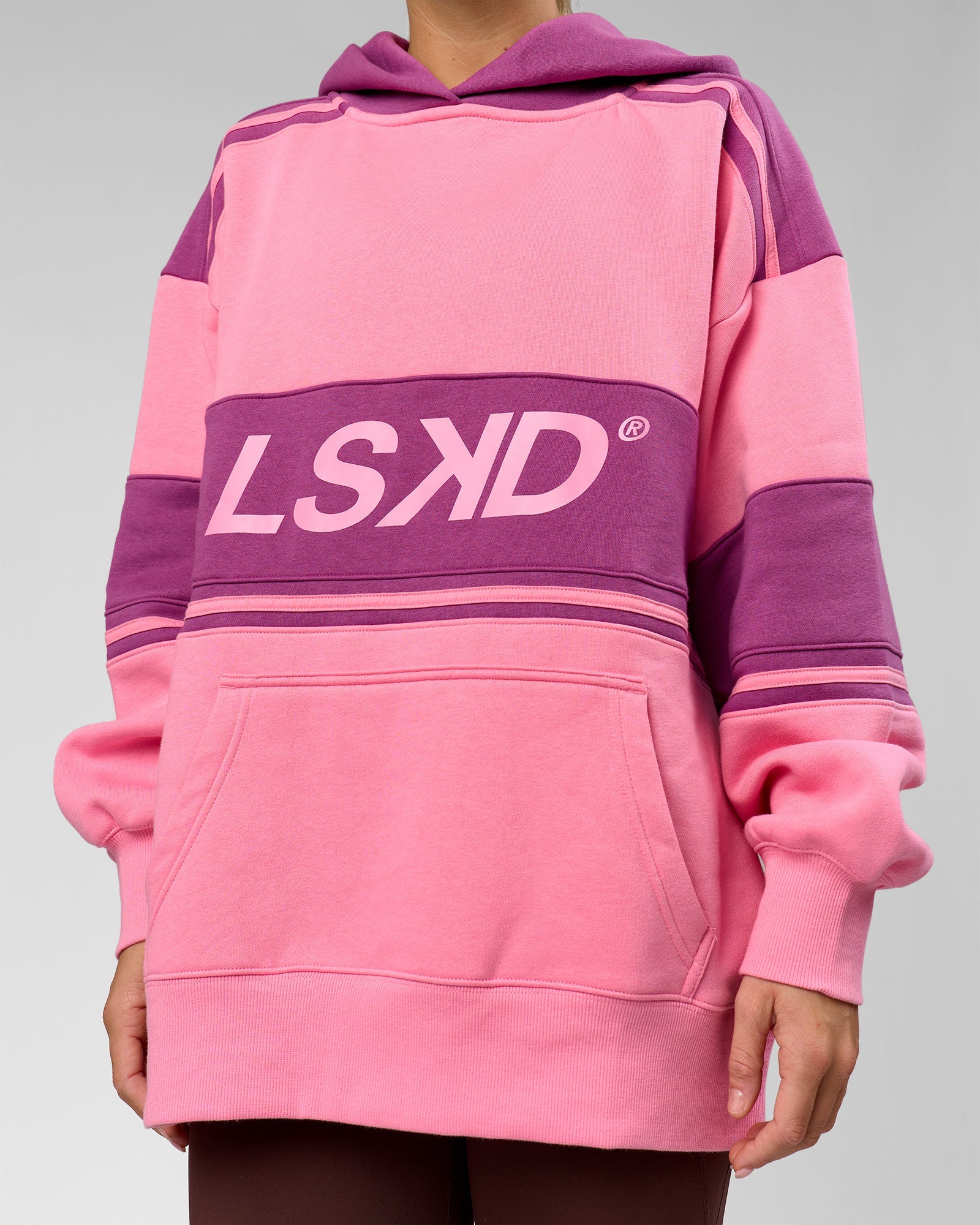 A-Team Oversized Hoodie - Candy Pink-Boysenberry