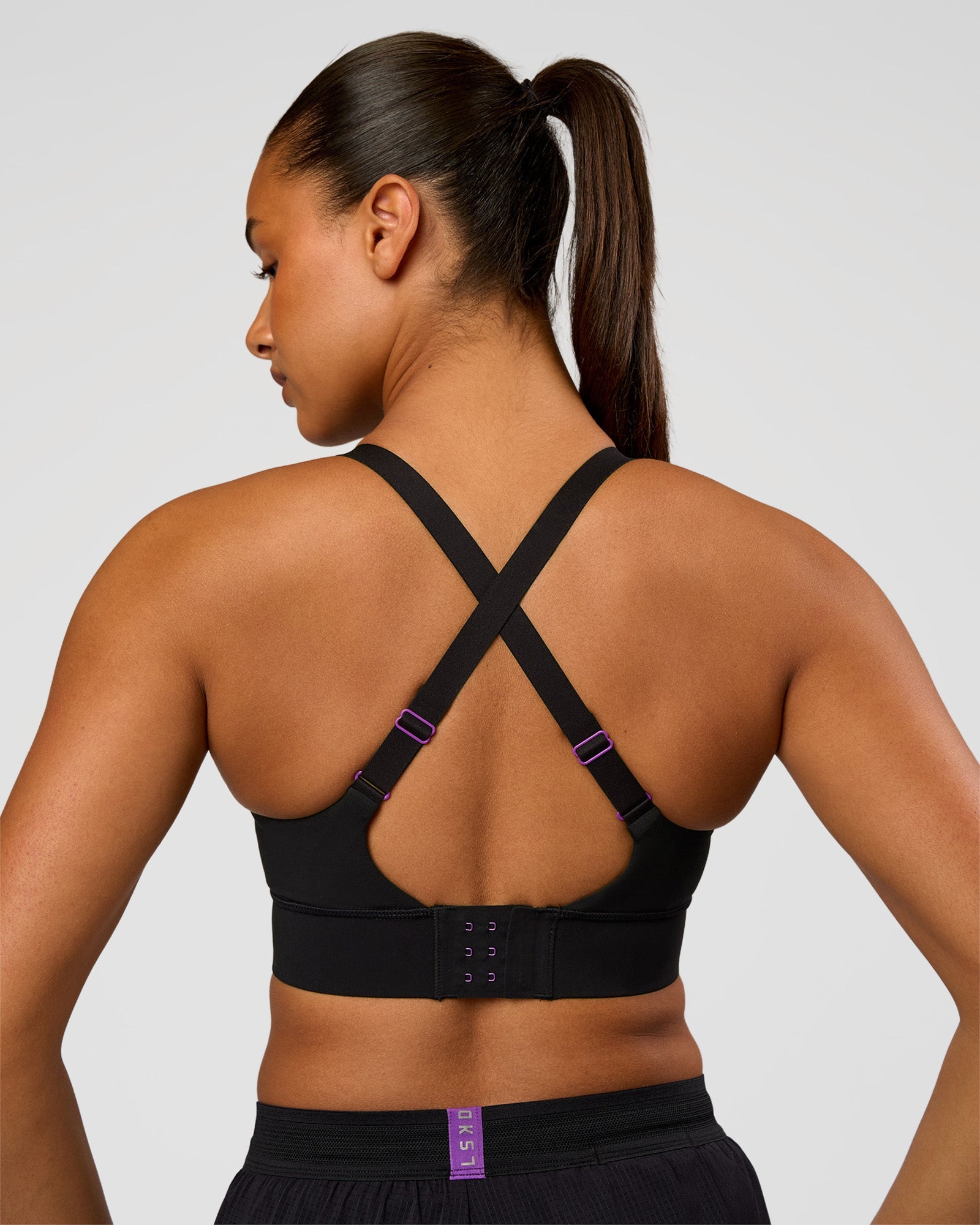 Accelerate Graphic Sports Bra - Black-Radiate