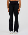 CF Fold Over High-Rise Flared Legging Tall  - Black