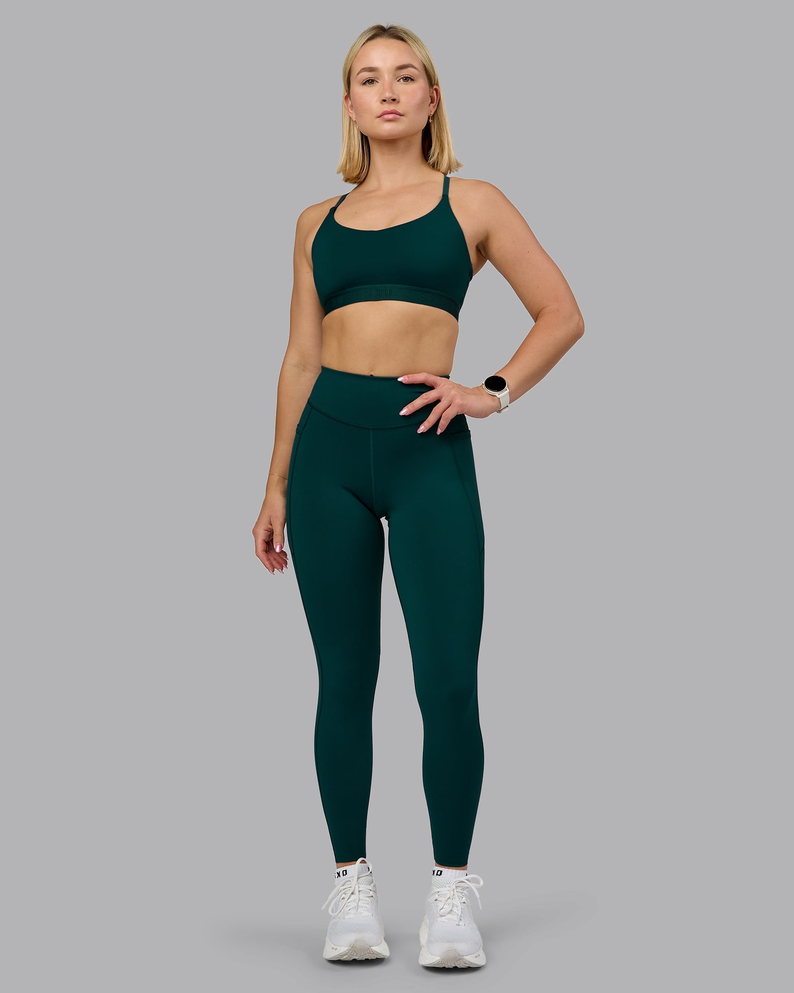 Elite High-Rise Full Length Legging Pockets - Dark Moss