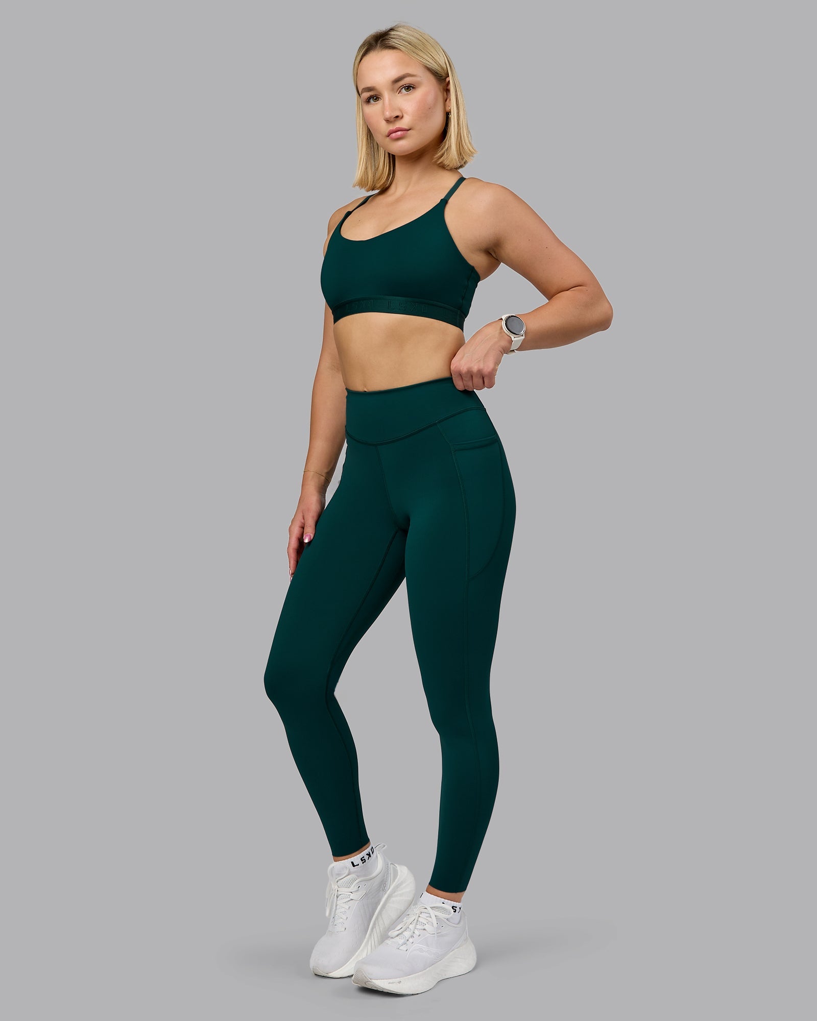 Elite High-Rise Full Length Legging Pockets - Dark Moss