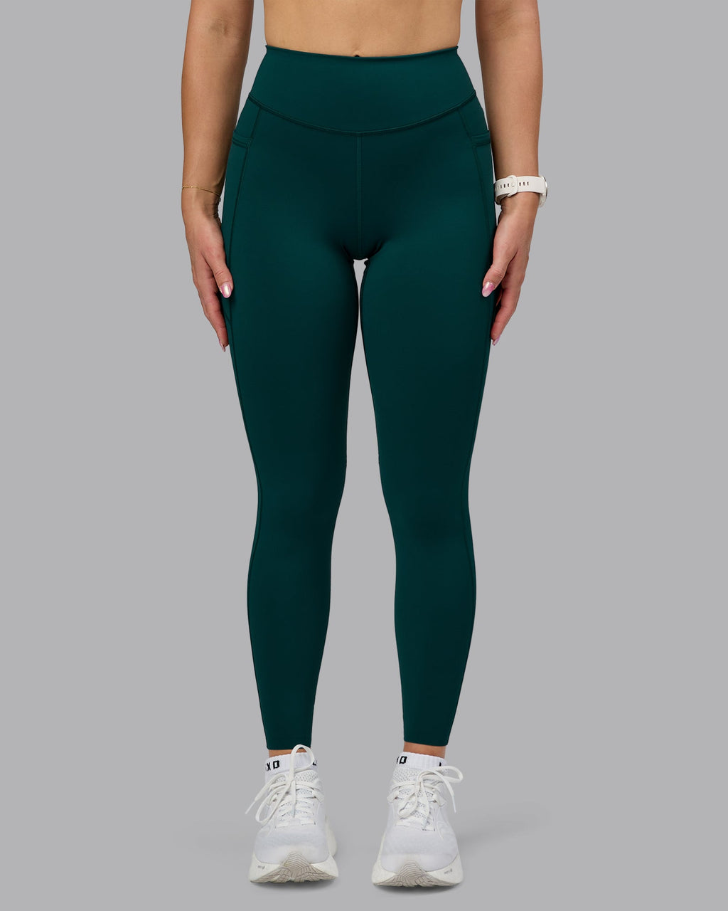 Elite High-Rise Full Length Legging Pockets - Dark Moss