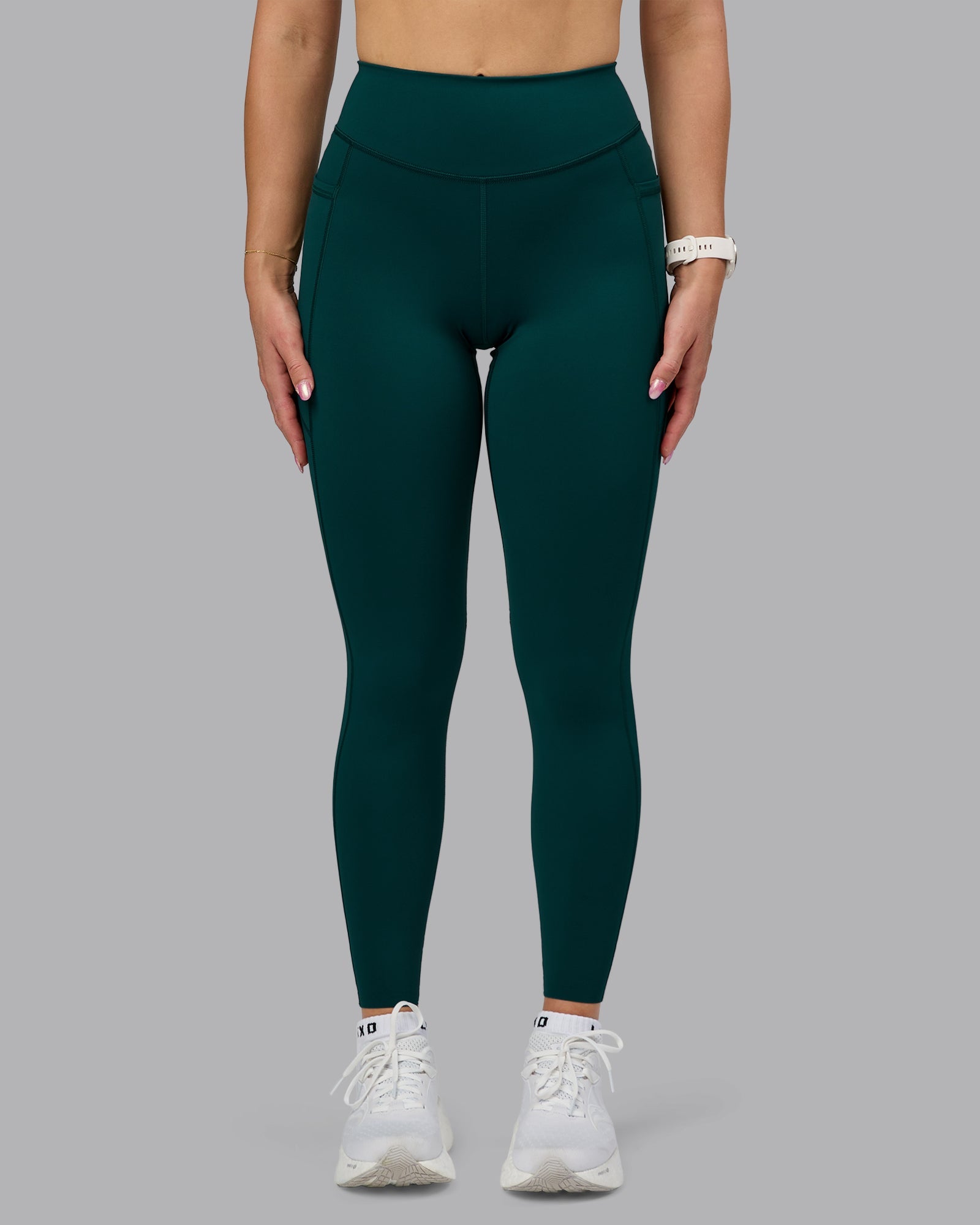Elite High-Rise Full Length Legging Pockets - Dark Moss