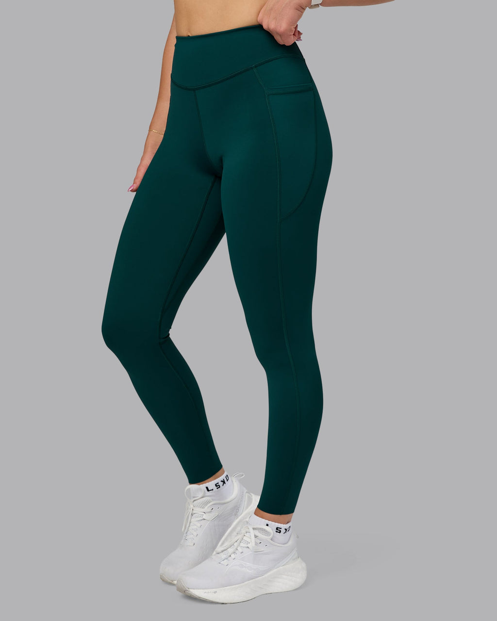 Elite High-Rise Full Length Legging Pockets - Dark Moss