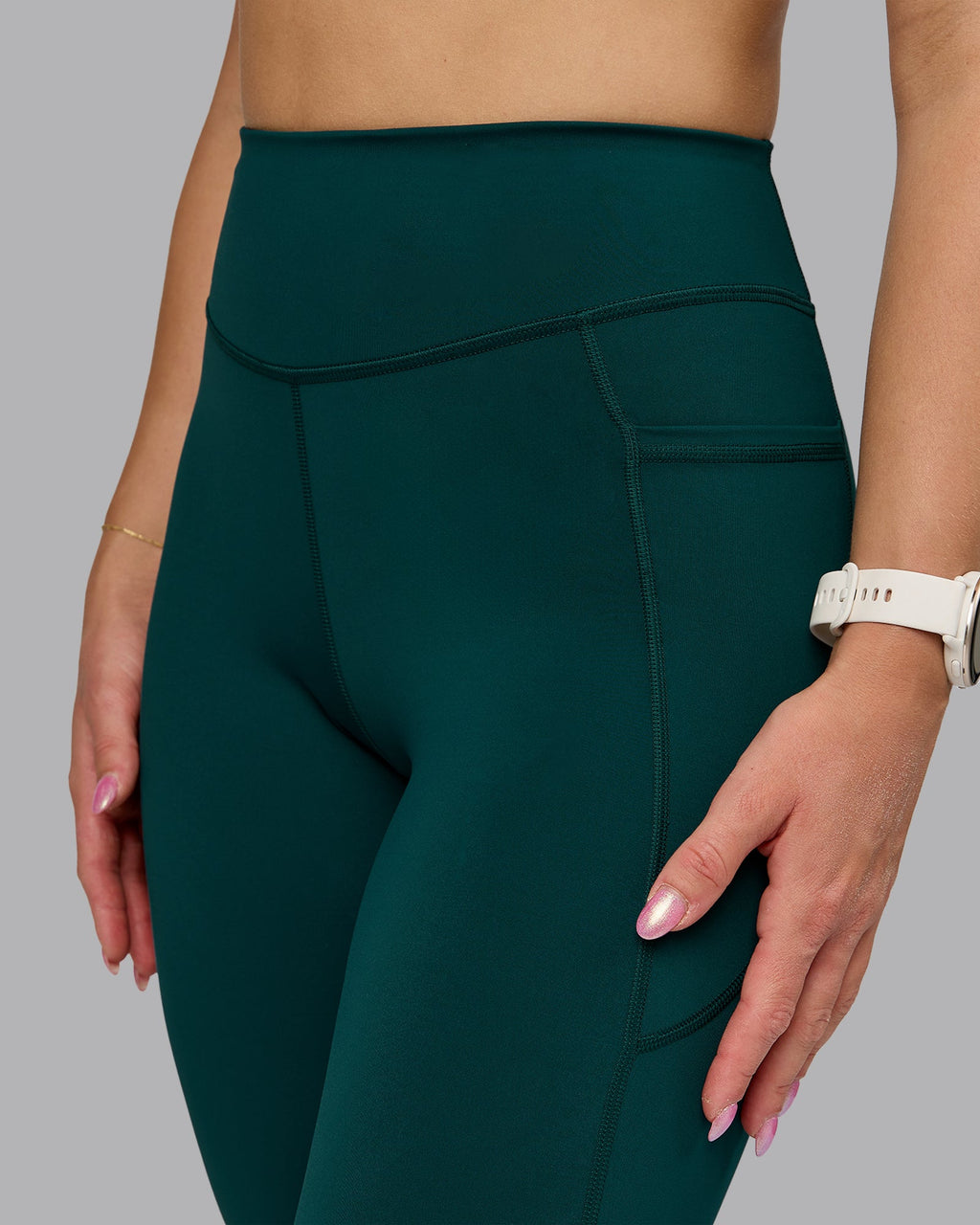 Elite High-Rise Full Length Legging Pockets - Dark Moss