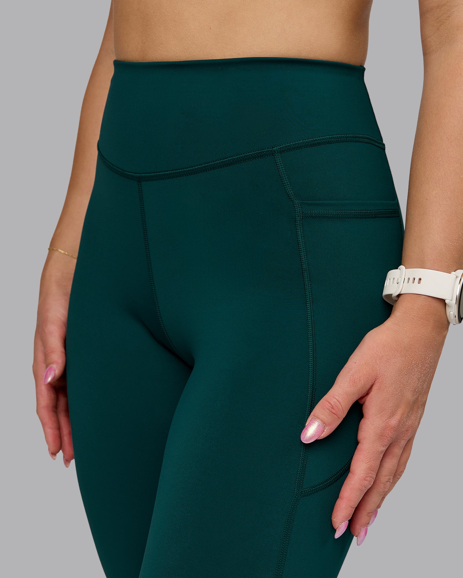 Elite High-Rise Full Length Legging Pockets - Dark Moss