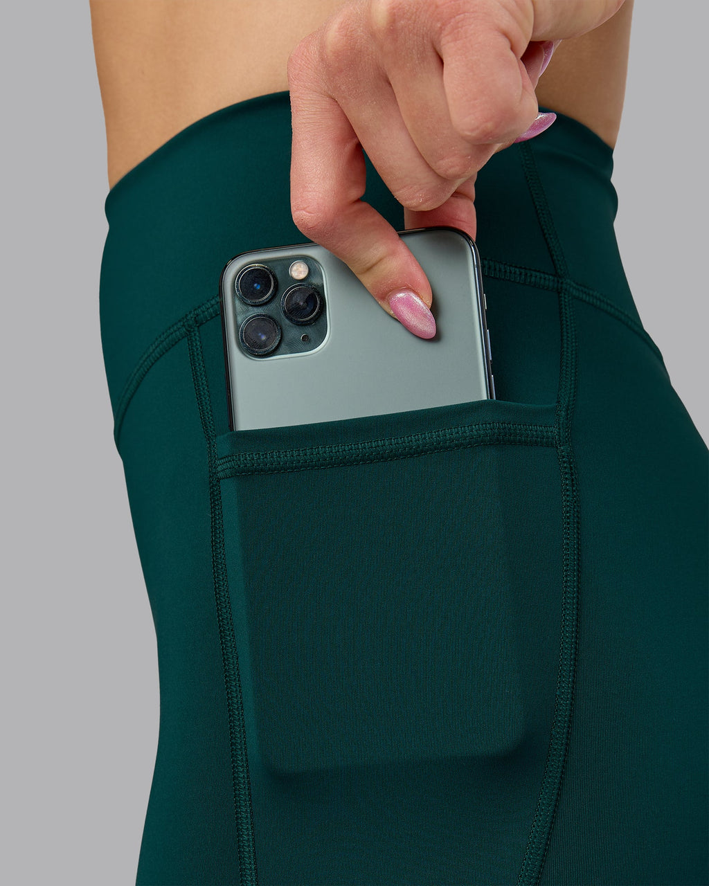 Elite High-Rise Full Length Legging Pockets - Dark Moss