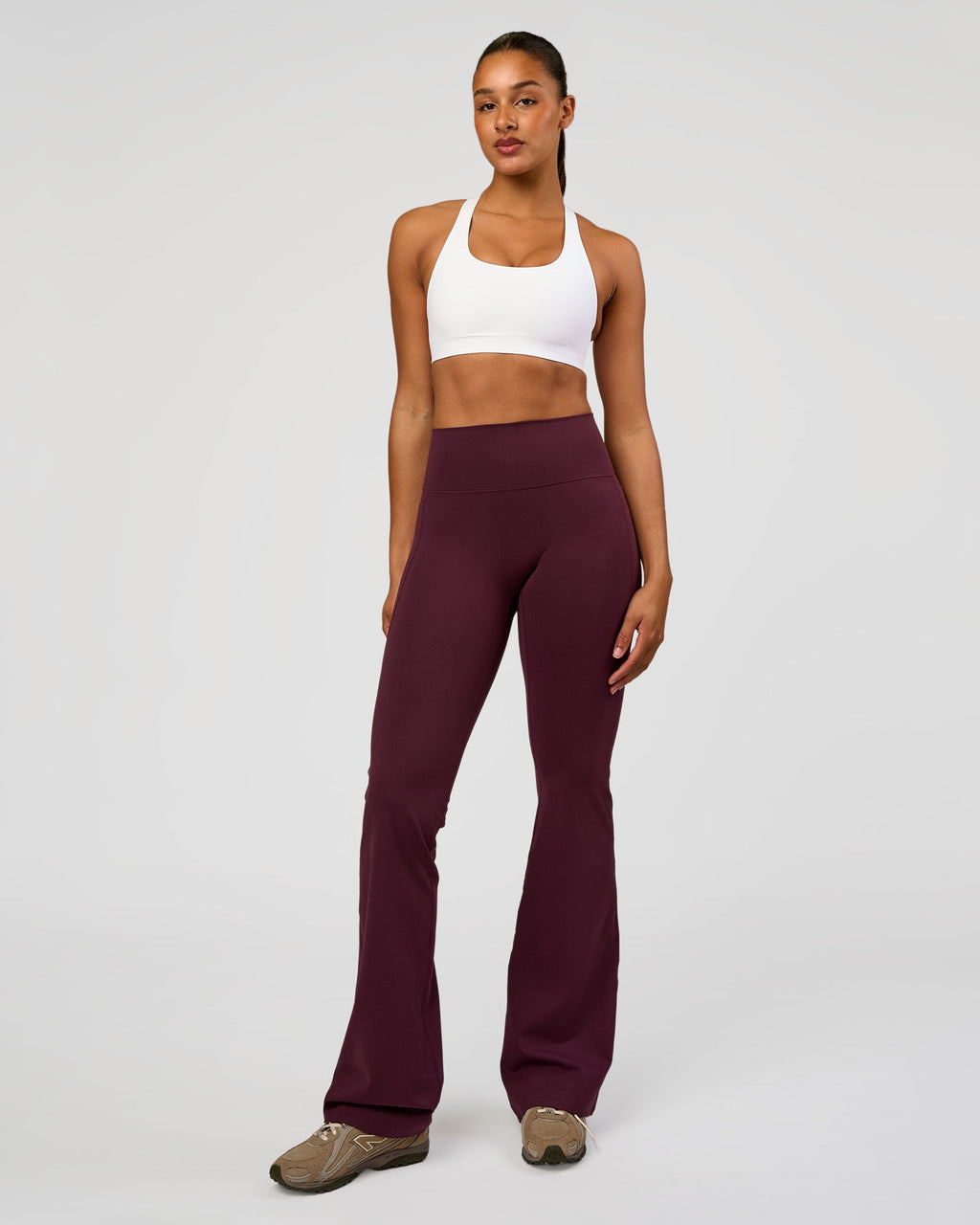 Flow Bonded Scoop Neck Sports Bra - White