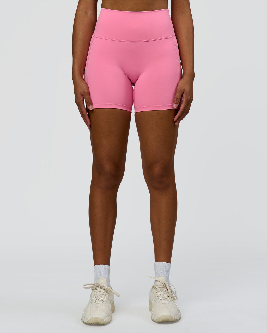Fusion High-Rise 6" Short Pockets - Candy Pink