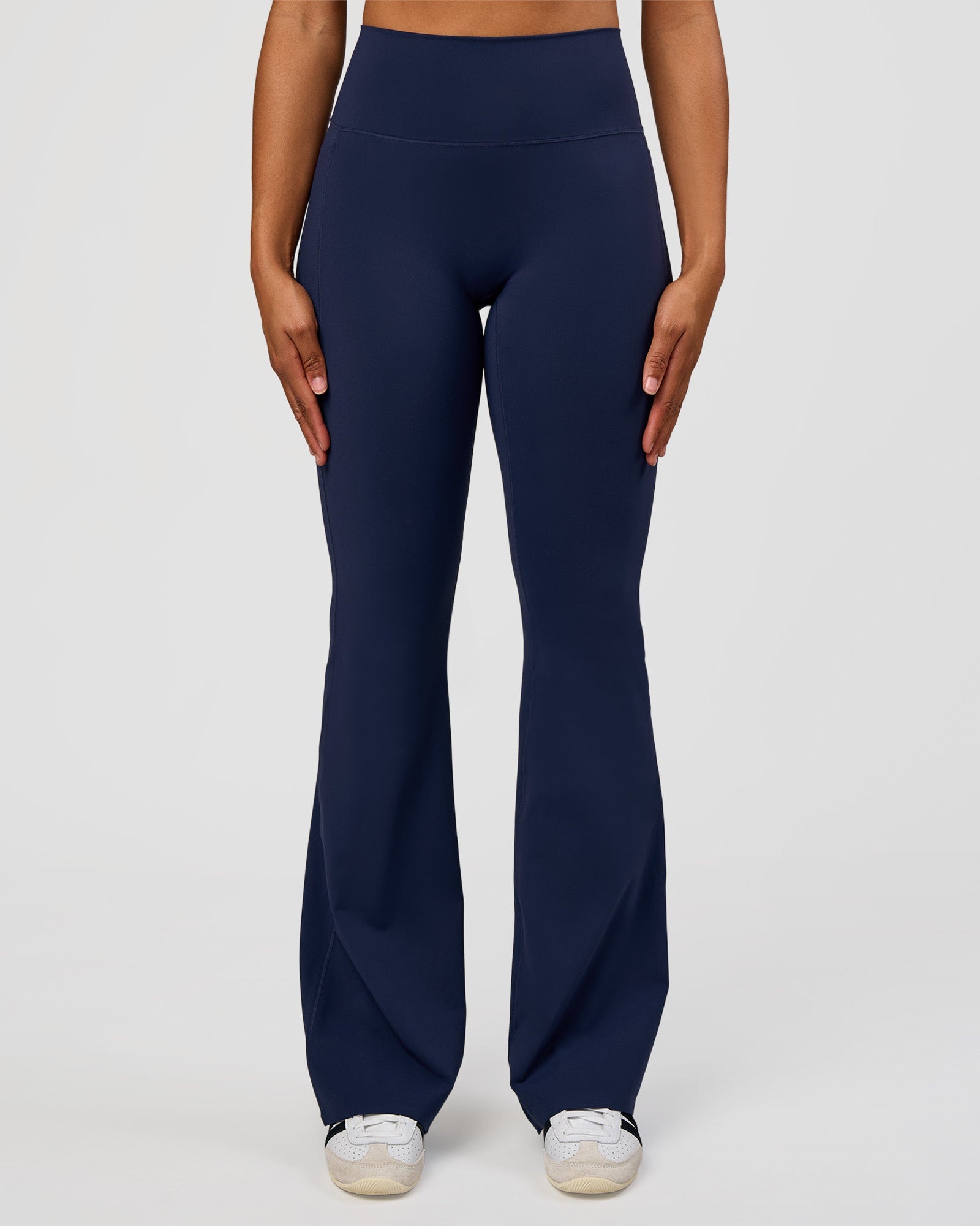 Fusion V-Contour High-Rise Flared Tall Legging Pockets - Future Navy