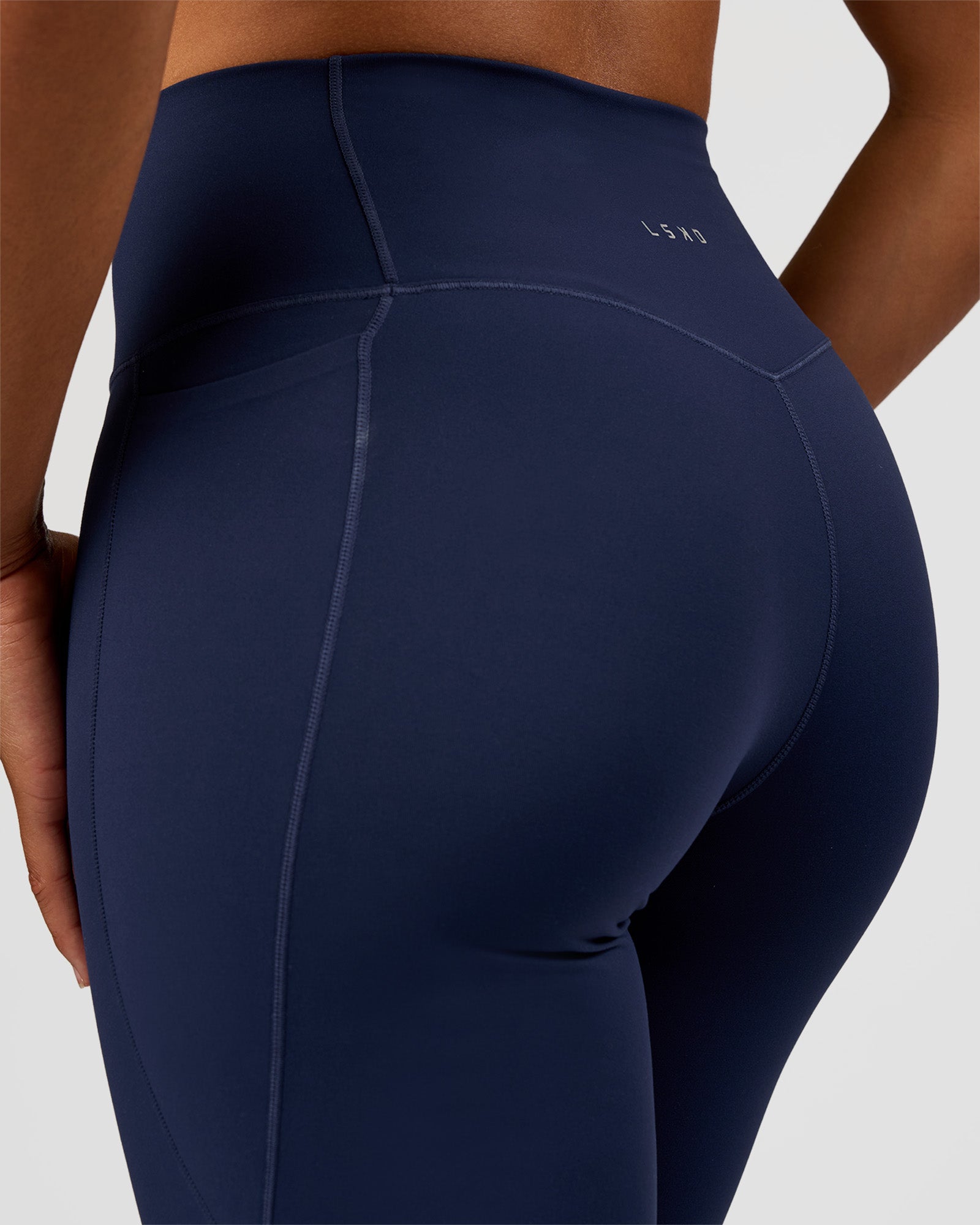 Fusion V-Contour High-Rise Flared Tall Legging Pockets - Future Navy