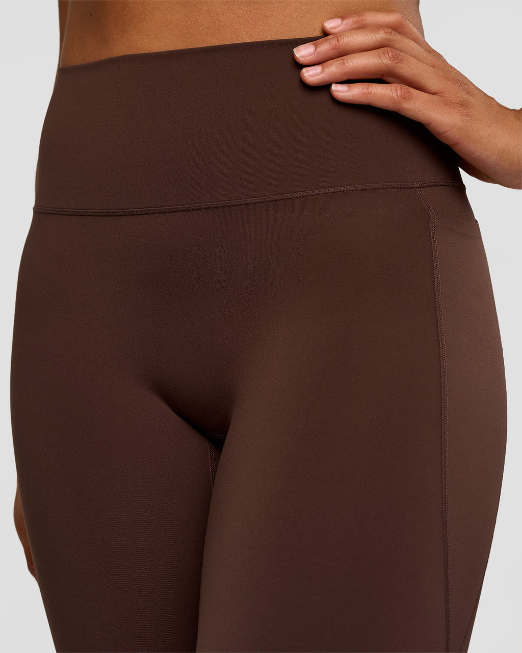 Fusion V-Contour High-Rise Flared Tall Legging Pockets - Hot Chocolate