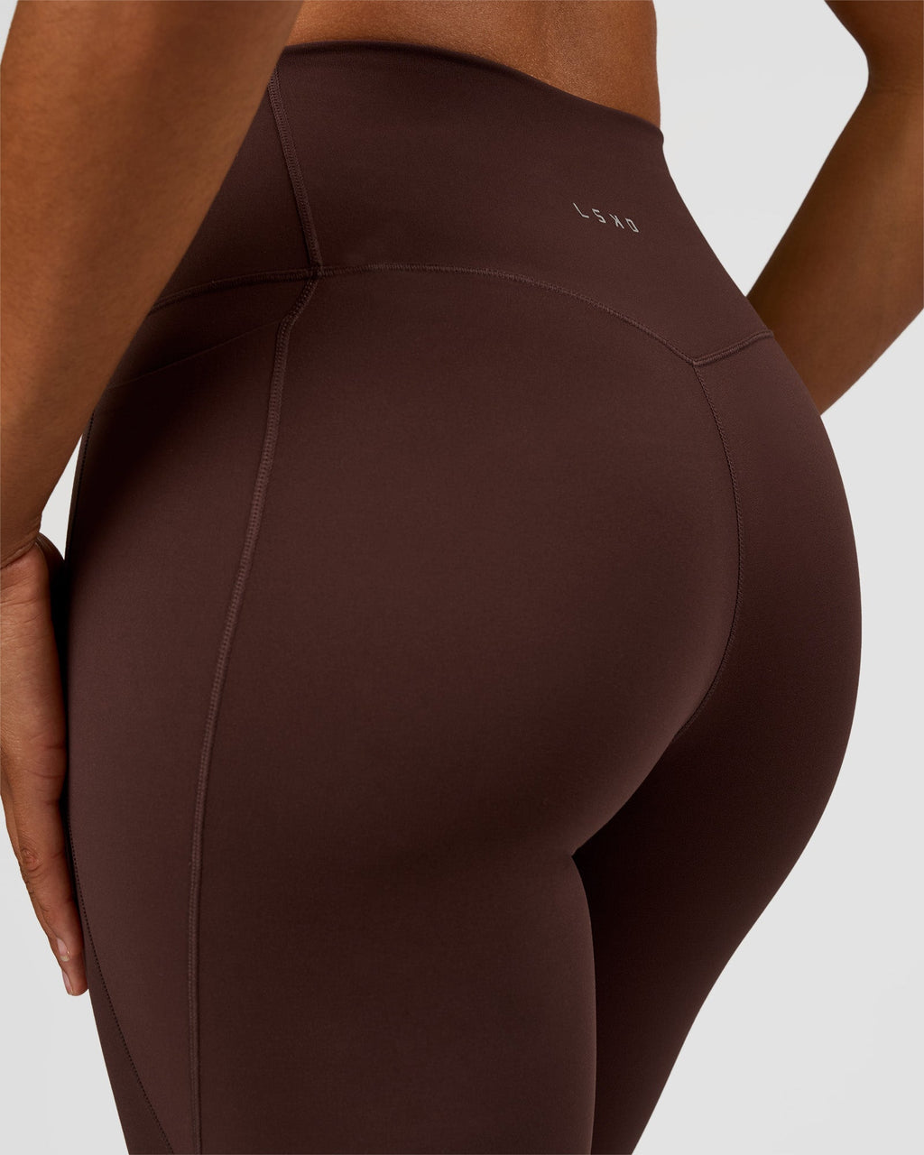 Fusion V-Contour High-Rise Flared Tall Legging Pockets - Hot Chocolate