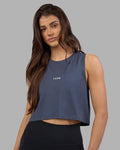 Go-To FLXCotton Tank - Night Shadow-White