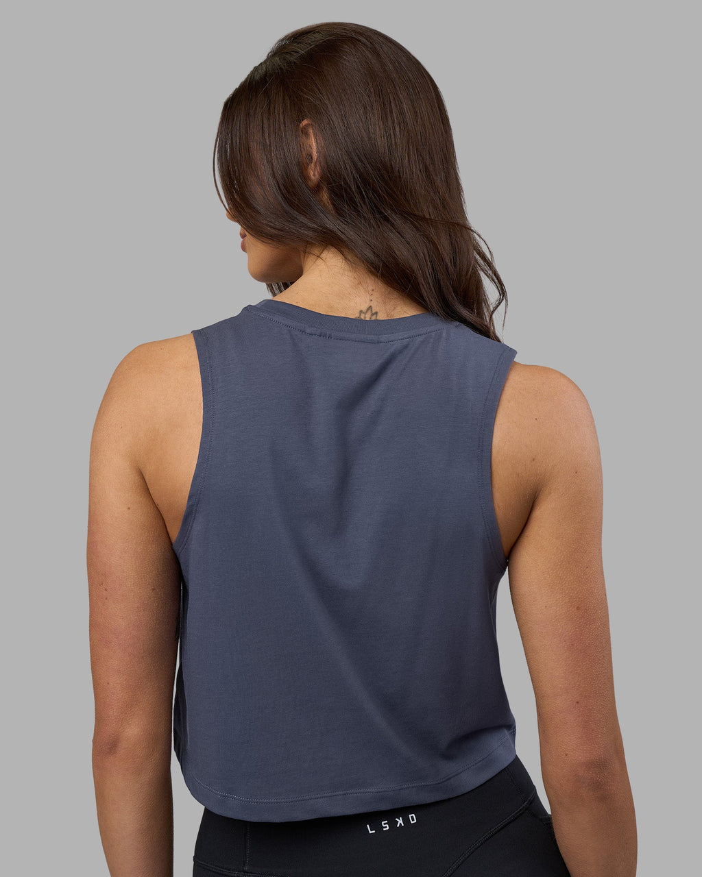Go-To FLXCotton Tank - Night Shadow-White