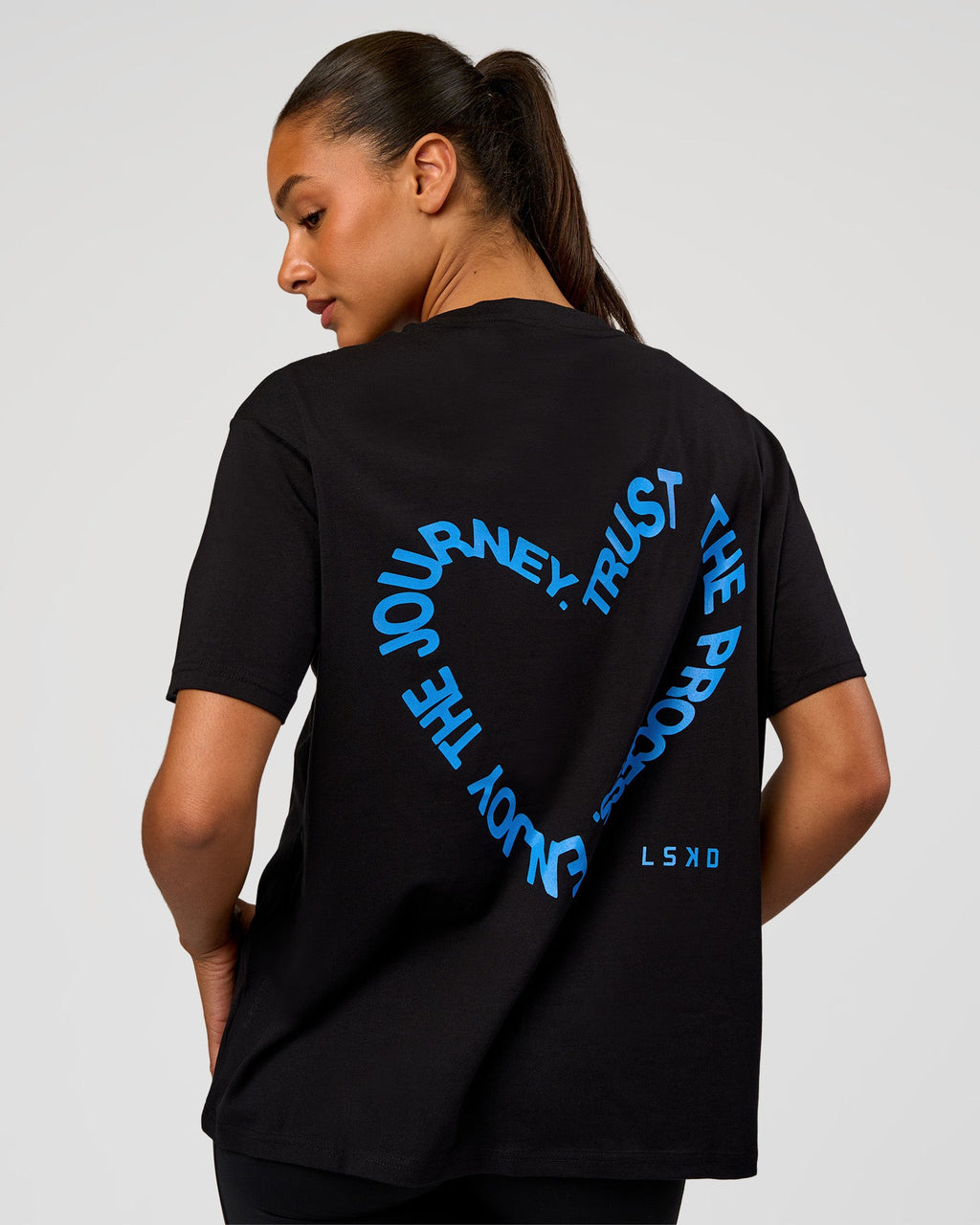 Go-To Love The Process FLXCotton Tee - Black-Palace Blue
