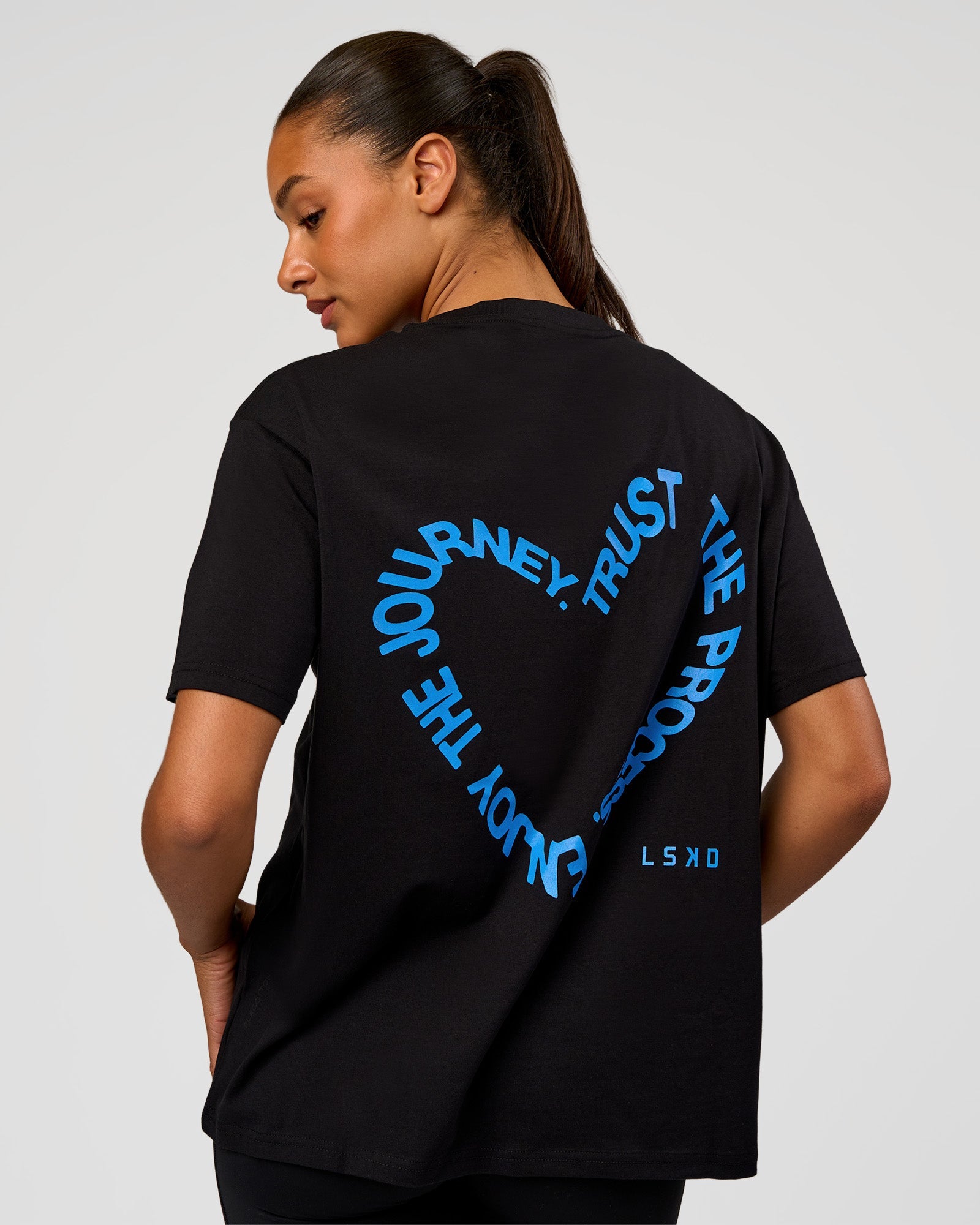 Go-To Love The Process FLXCotton Tee - Black-Palace Blue