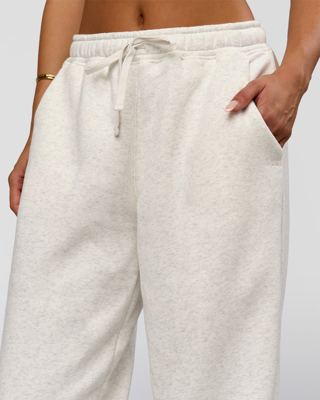 Go-To Oversized Track Pant - Silver Marl