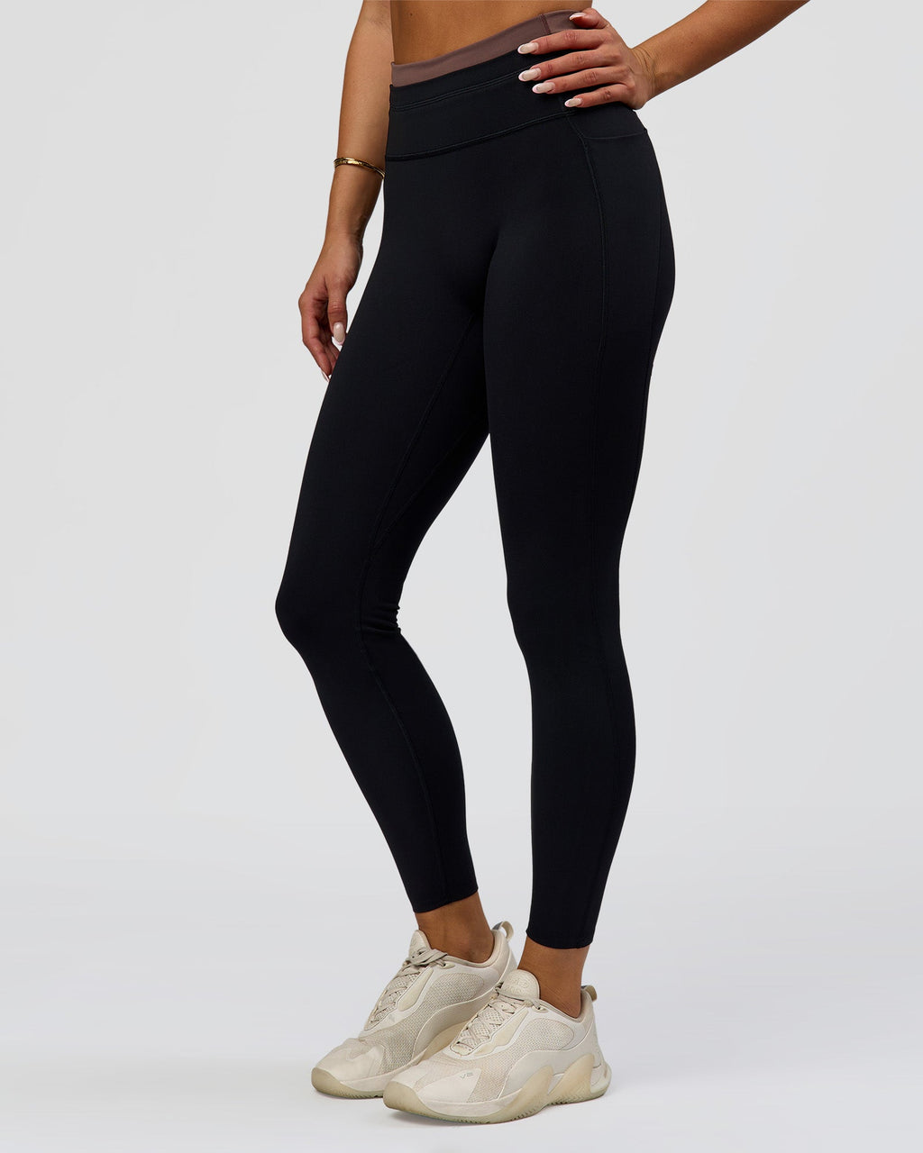 Liberate High-Rise Full Length Legging Pockets - Black-Cocoa Powder