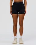Liberate High-Rise 4" Short Pockets - Black-Cocoa Powder