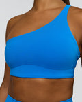 Muse Asymmetric  Sports bra - Palace Blue