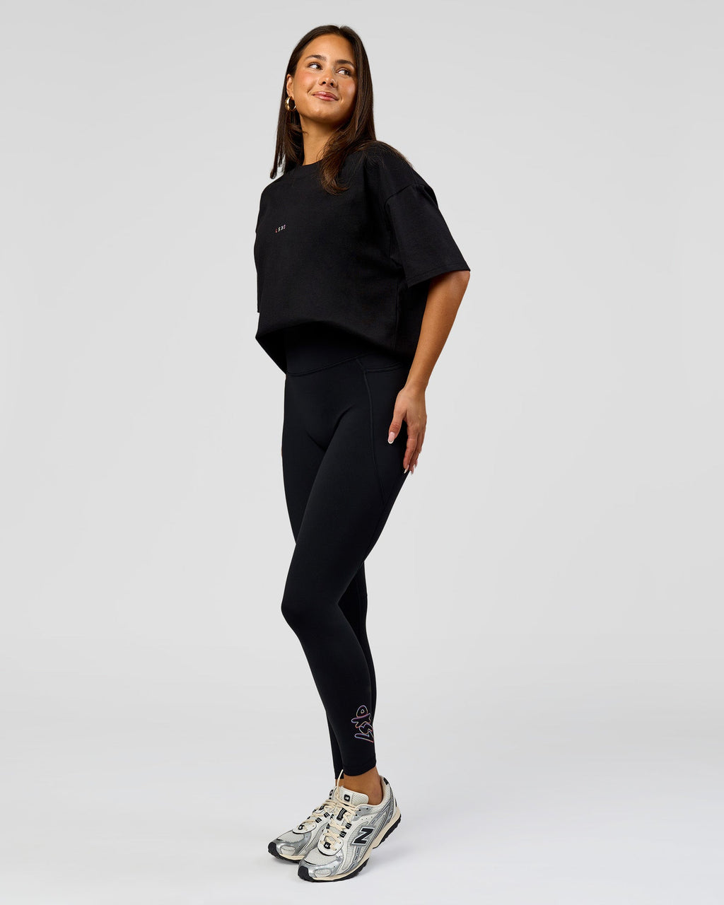 Pride Sticker Boxy Tee - Black