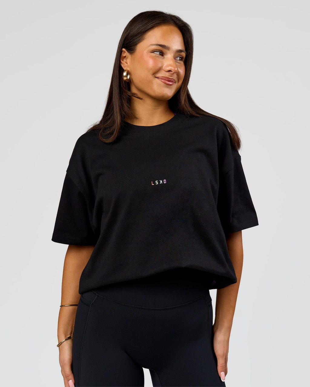 Pride Sticker Boxy Tee - Black