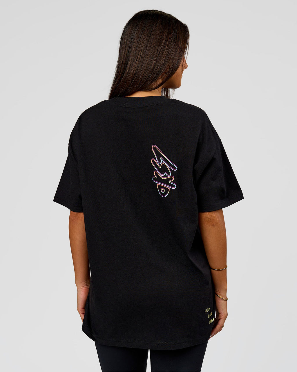 Pride Sticker Boxy Tee - Black