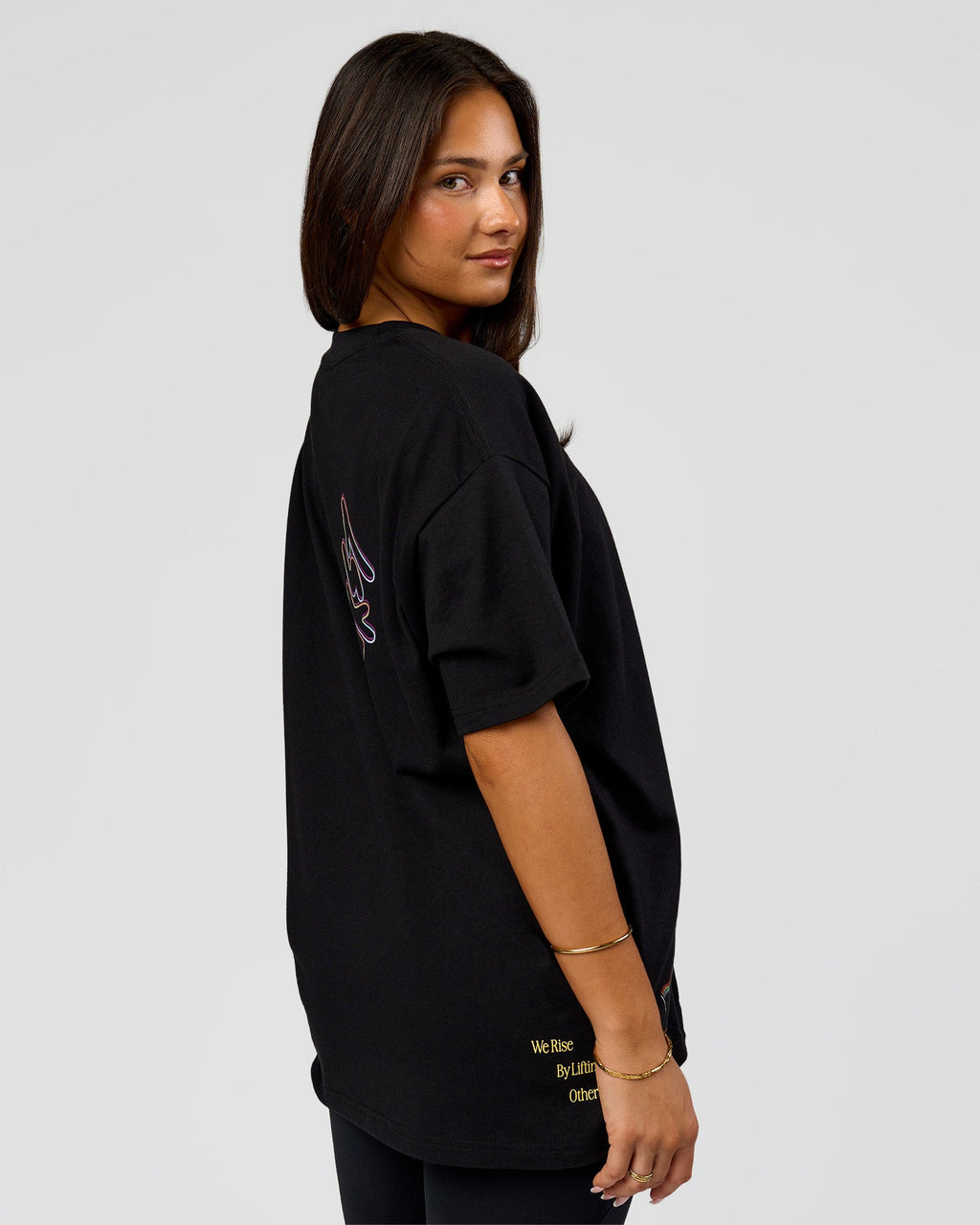 Pride Sticker Boxy Tee - Black