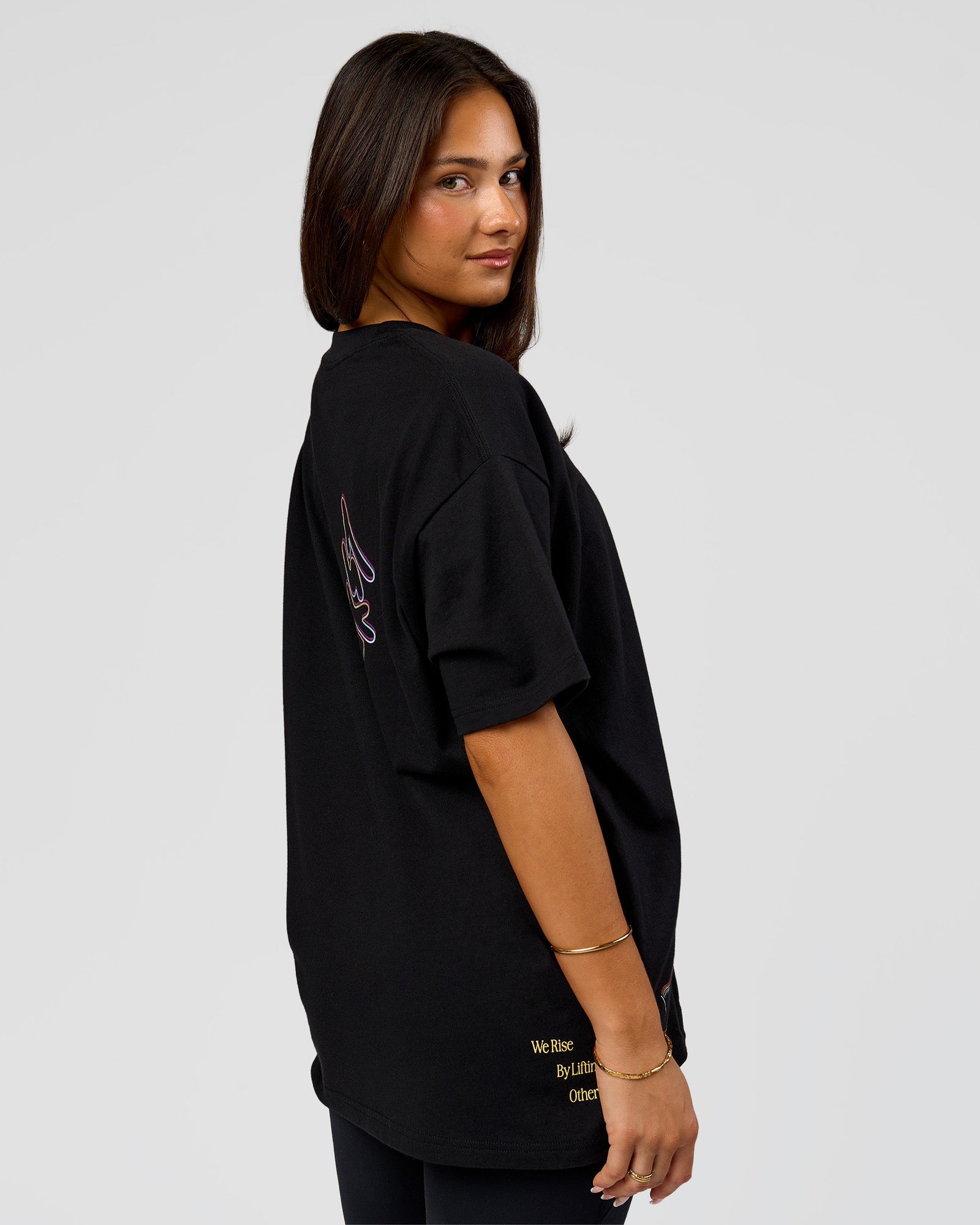Pride Sticker Boxy Tee - Black