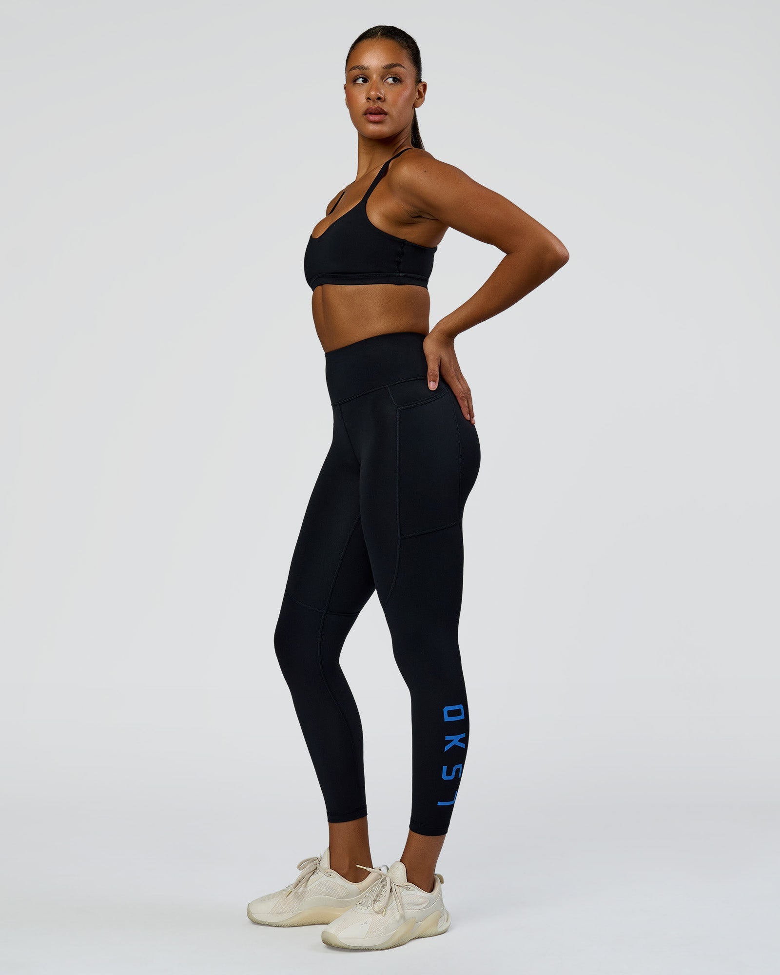 Rep Ultra High-Rise 7/8 Legging Pockets - Black-Palace Blue