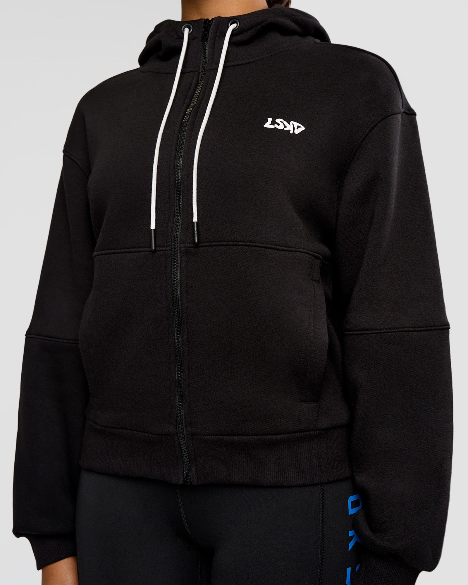 Run Fast Lift Heavy Hoodie - Black-White